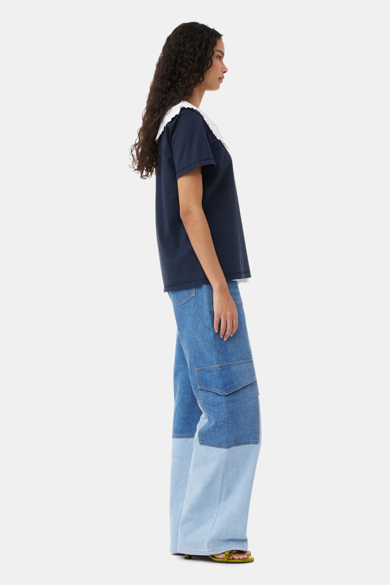 GANNI MID BLUE VINTAGE ANGI JEANS | REVERSIBLE