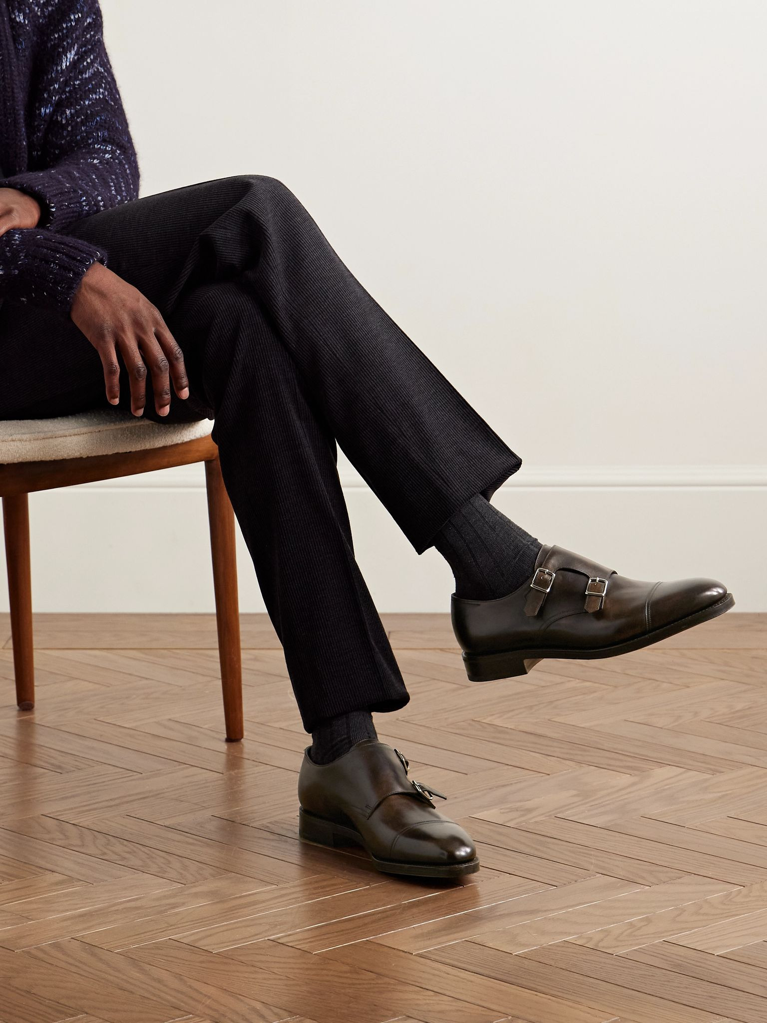 William Leather Monk-Strap Shoes Brown - 2