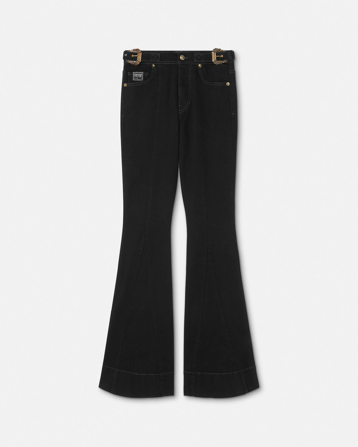 Baroque Buckle Flared Jeans - 1