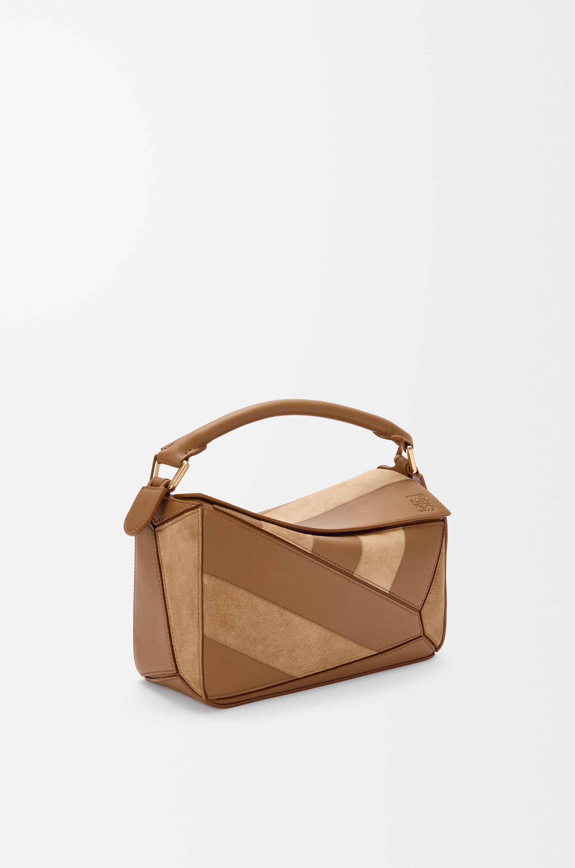 Small Puzzle bag in classic calfskin and suede - 4