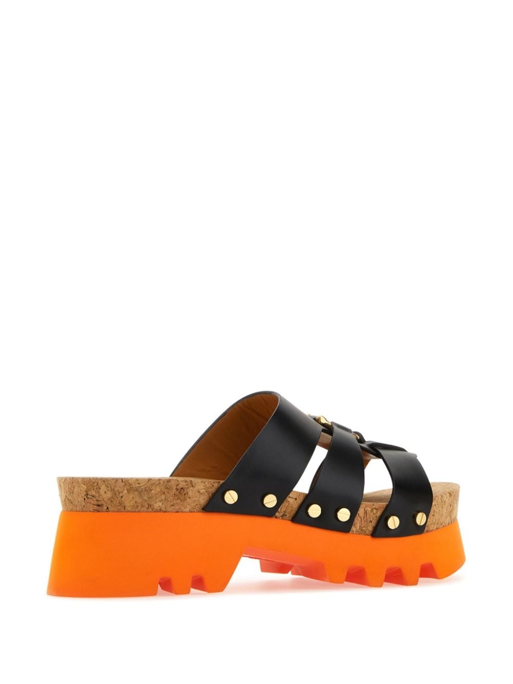 platform leather sandals - 3