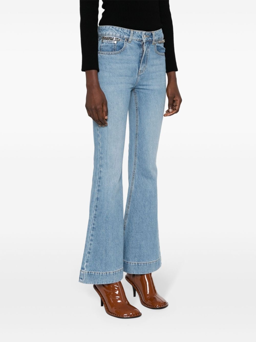 Falabella chain flared jeans - 3