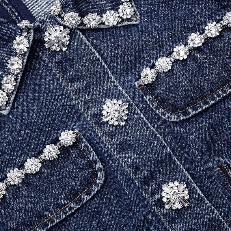 Embellished Denim Crop Top 6