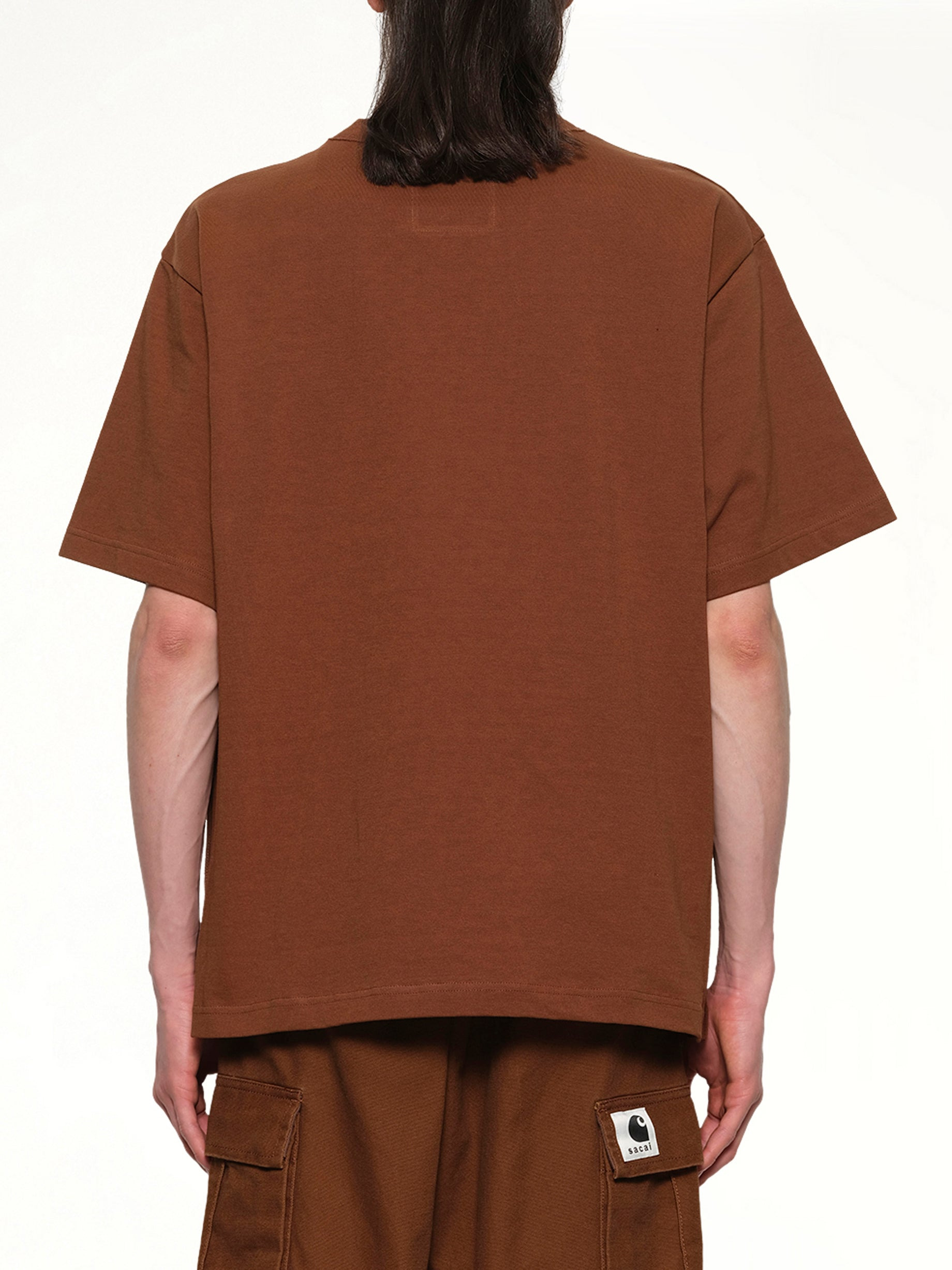 Carhartt WIP Cotton Jersey T-Shirt in Dark Beige - 5