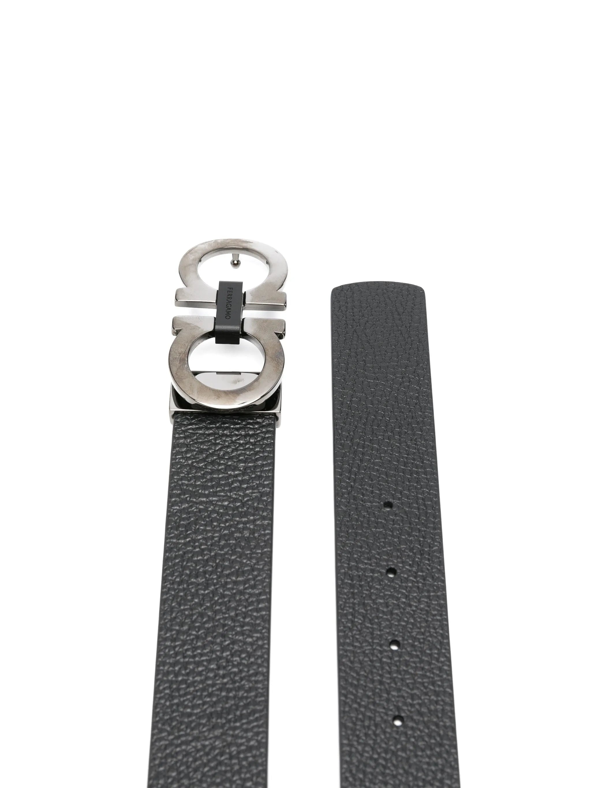 Gancini Silver-tone Hardware Belt - 2