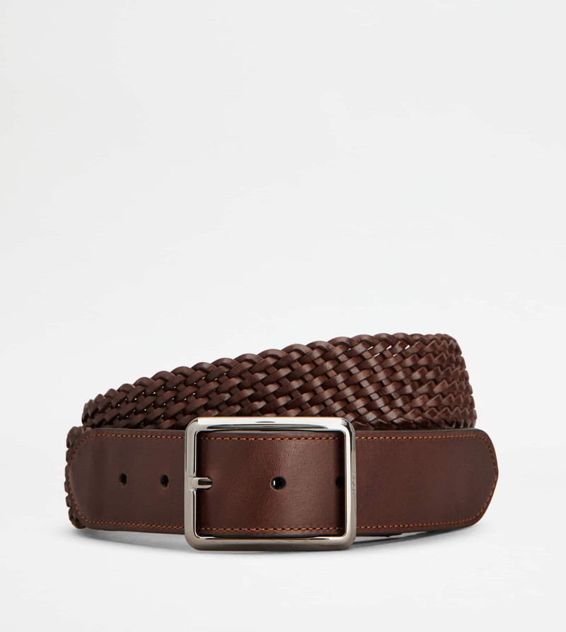 BELT IN LEATHER - BROWN 1