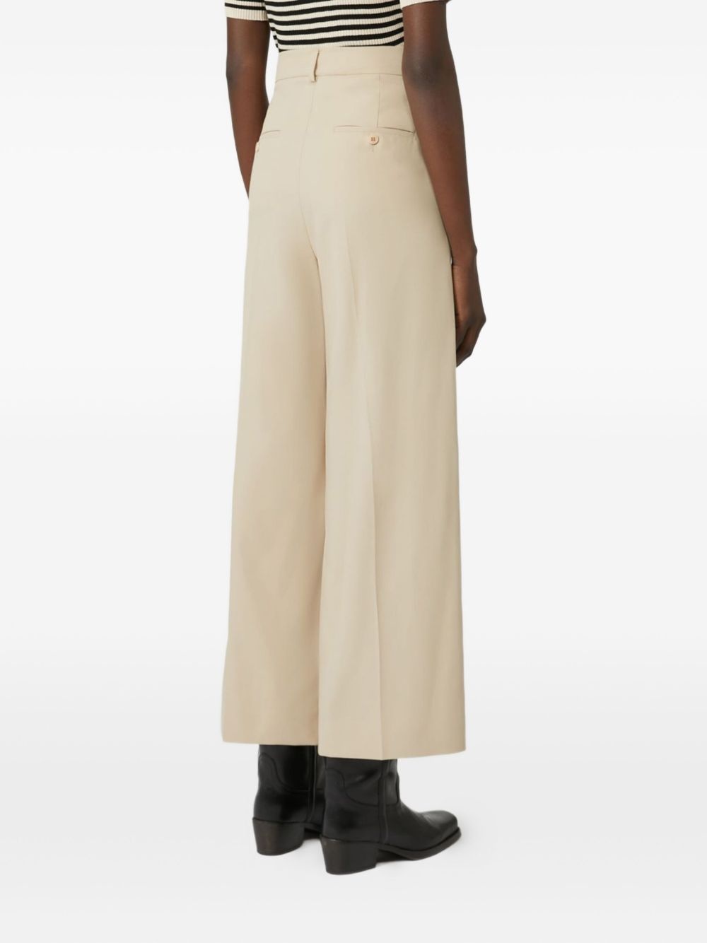 pleated wide-leg trousers - 3