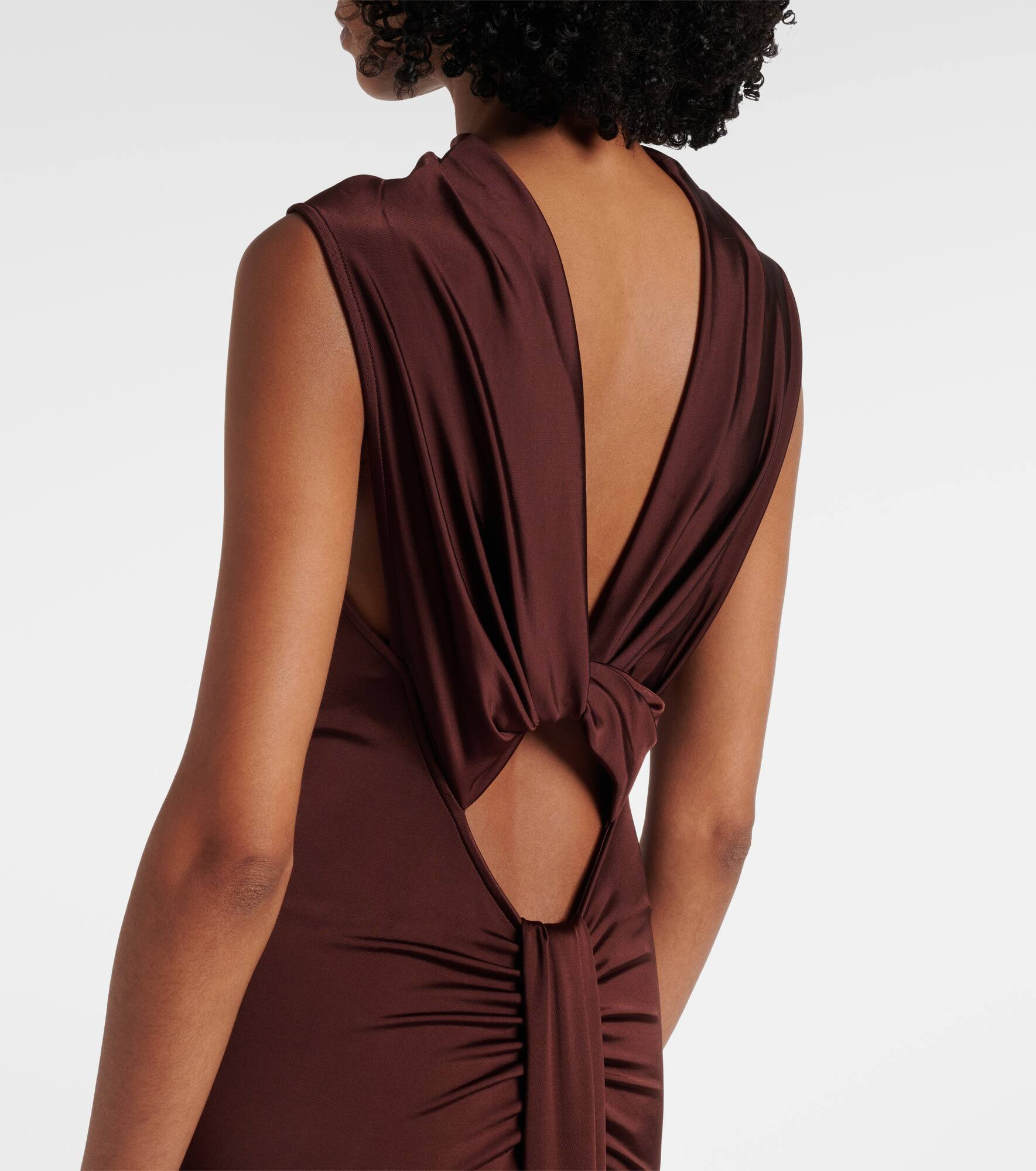 Draped jersey gown - 6