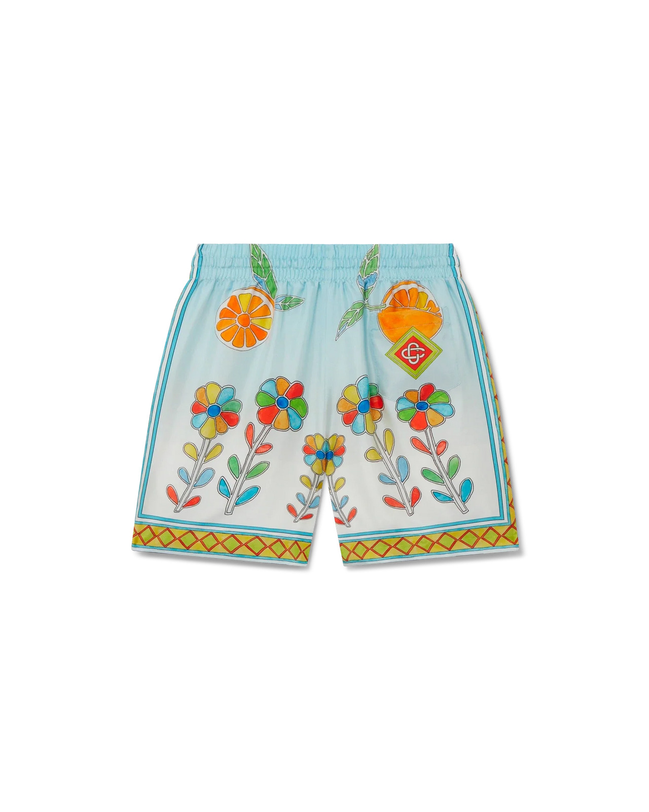 Yoruba Flowers Silk Shorts - 2