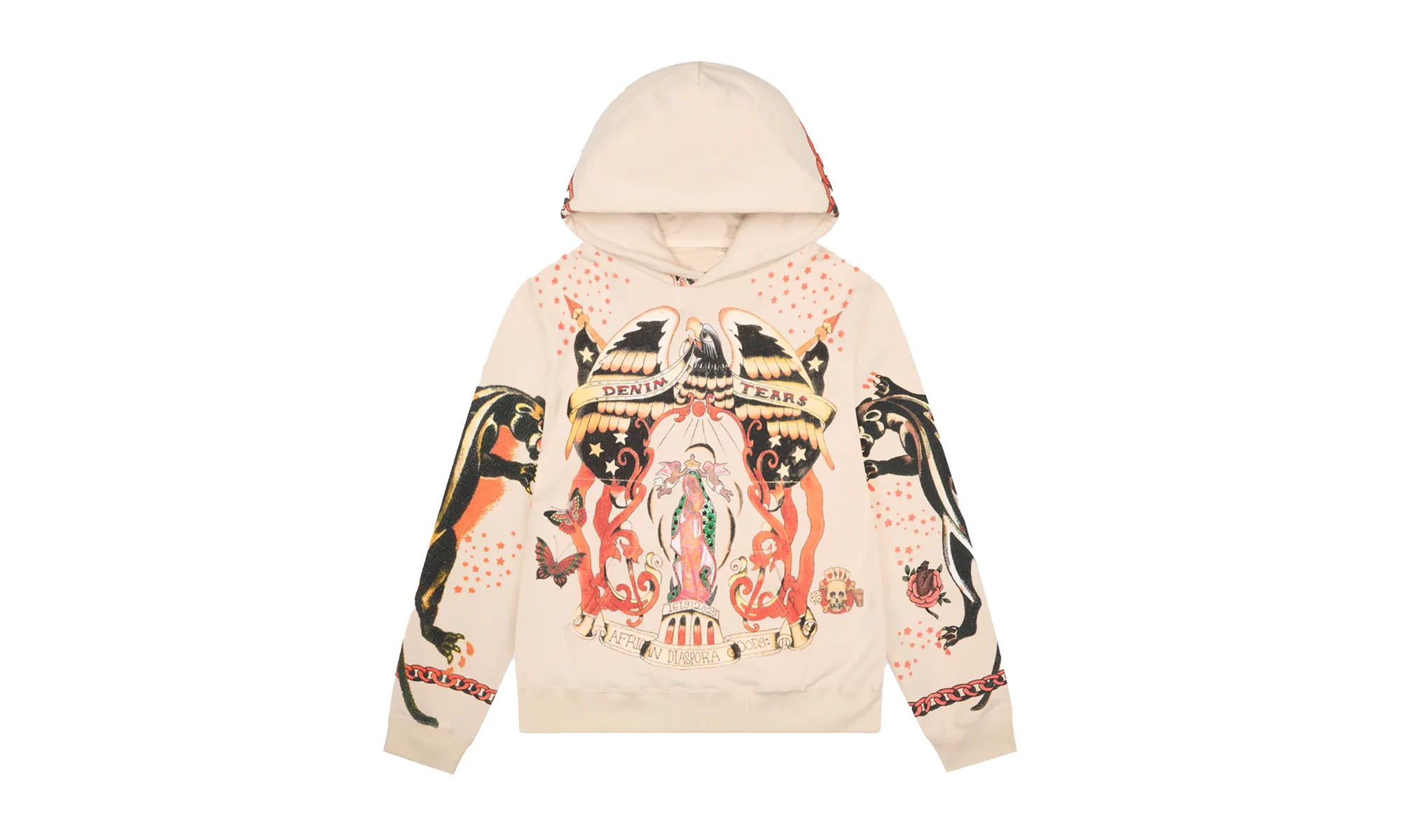 Tattoo Pullover Hoodie "Cream" DT579 - 1