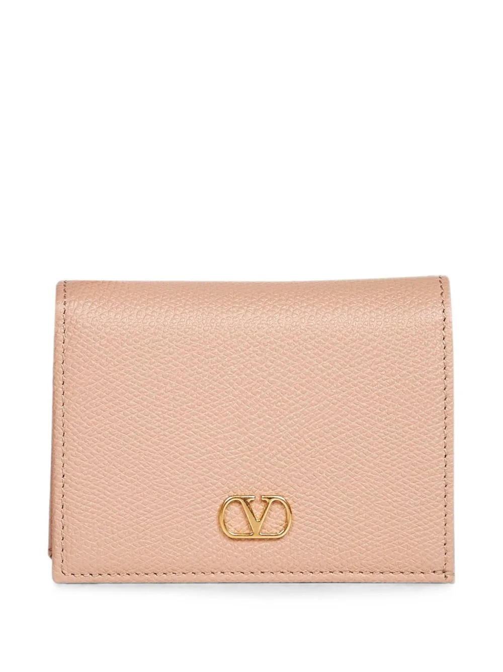 VLogo grained leather wallet - 1