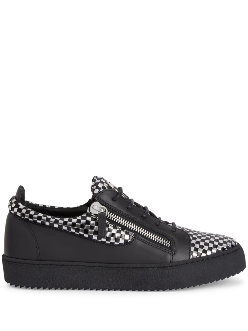 Frankie check-pattern sneakers - 1