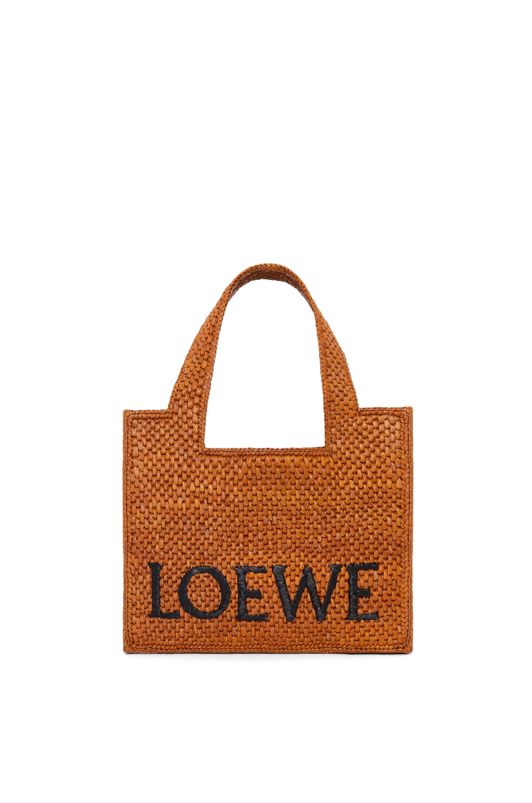 Small LOEWE Font Tote in raffia - 1