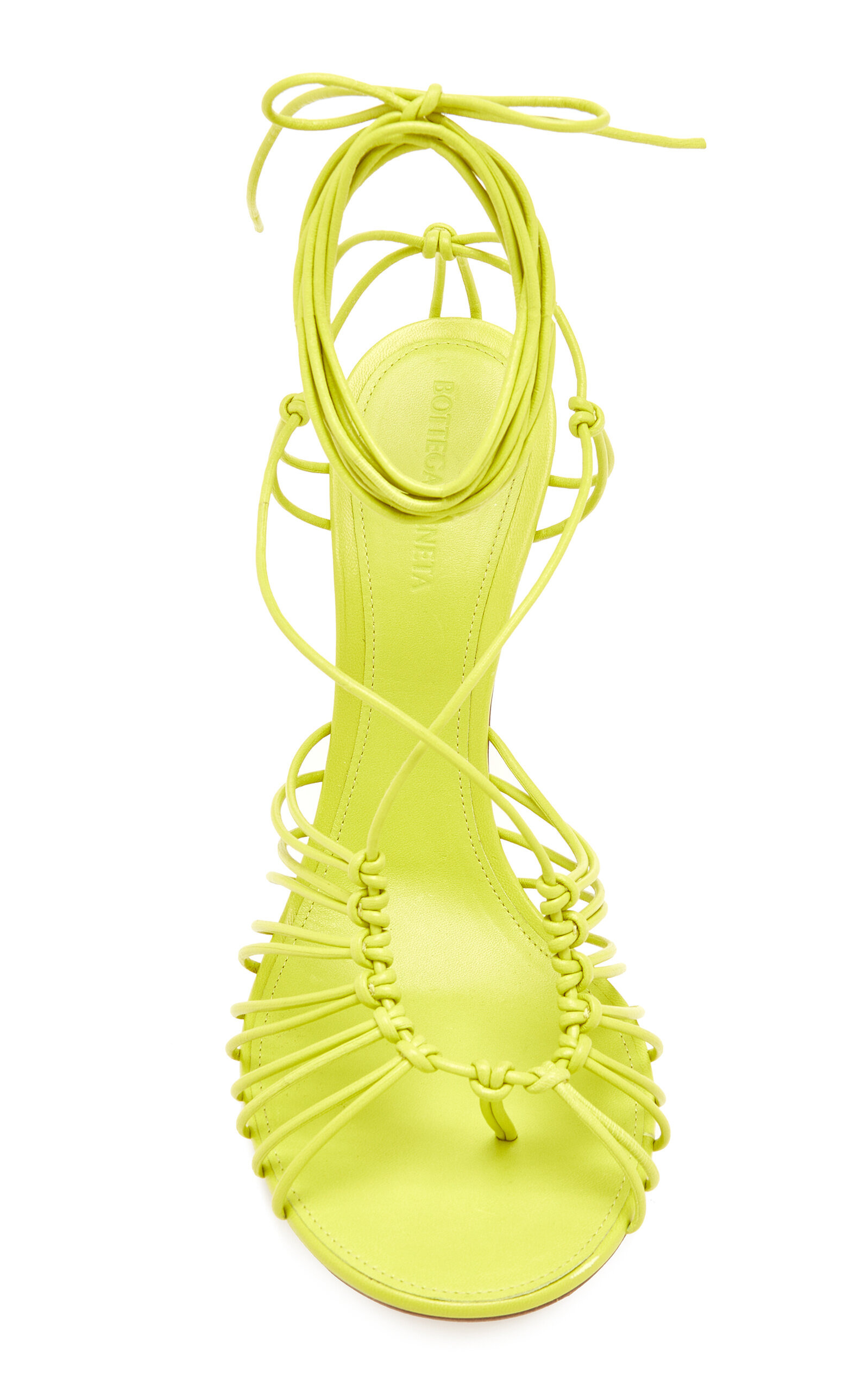 Dot Lace-Up Leather Sandals green - 3