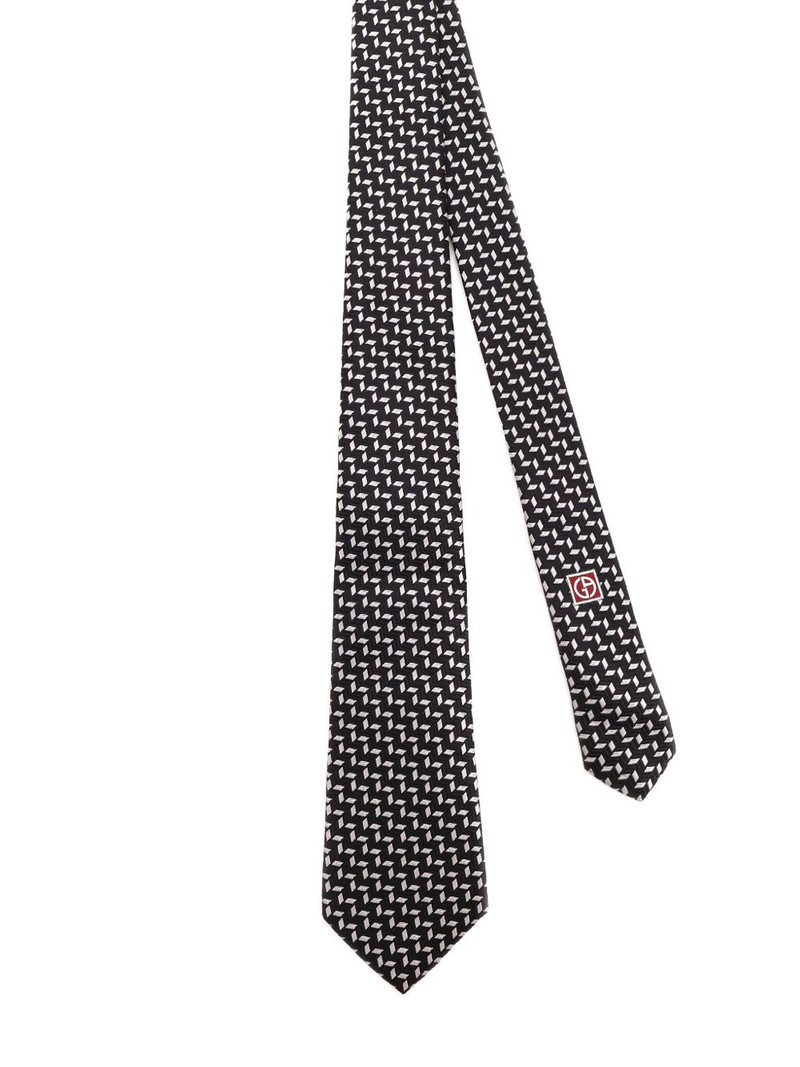 GIORGIO ARMANI geometric-pattern silk tie outlook