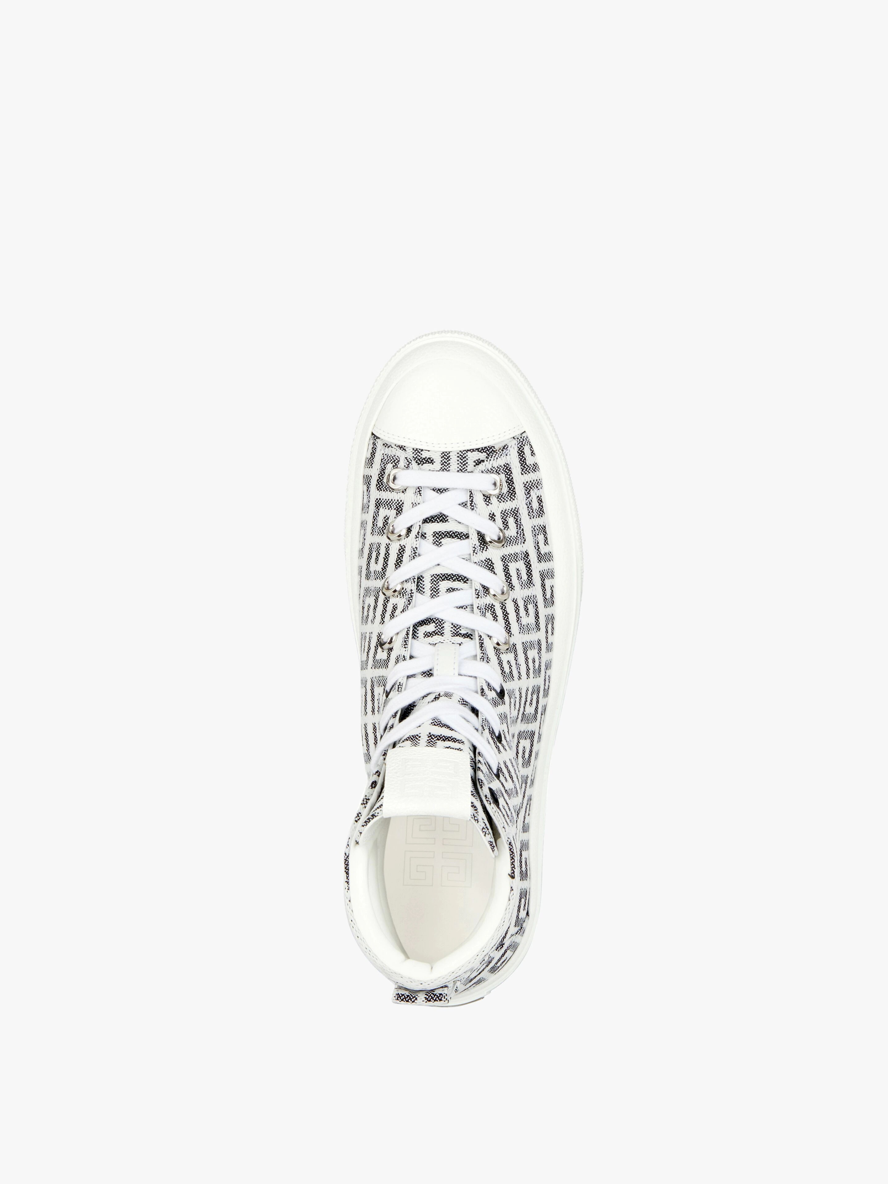 CITY HIGH TOP SNEAKERS IN 4G JACQUARD - 4