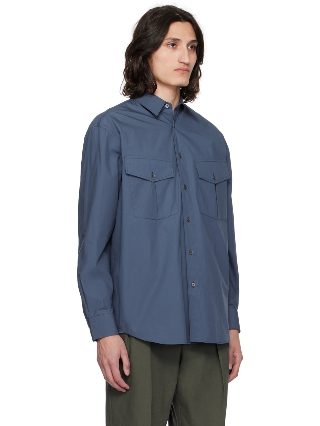 Navy Oversized Shirt - 2