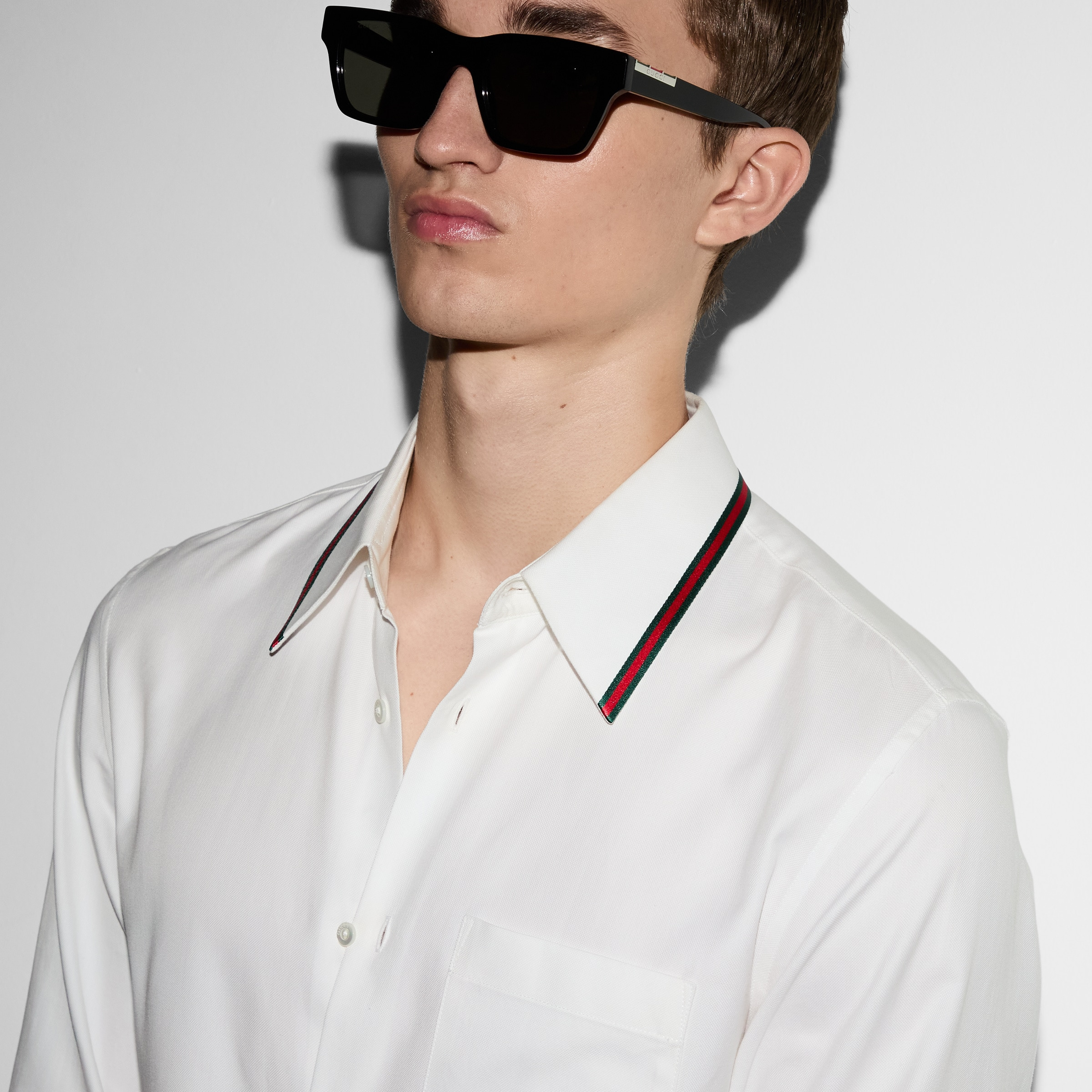 Oxford cotton shirt with Web - 5