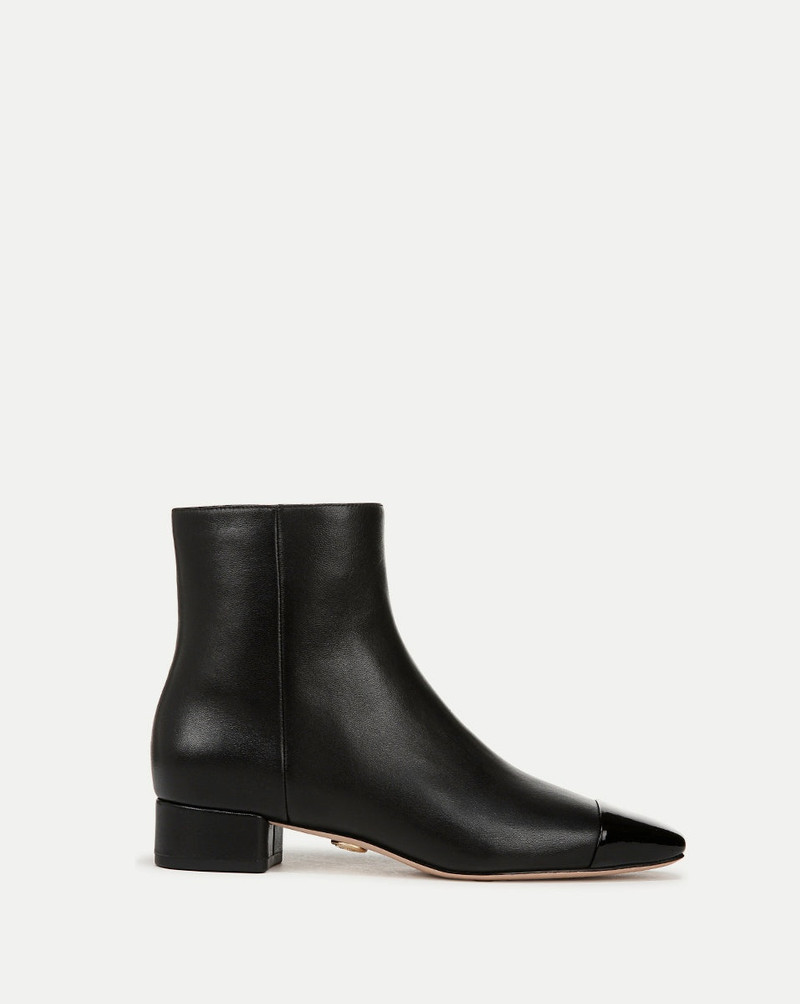 CECILE LEATHER CAP-TOE BOOTIE 1