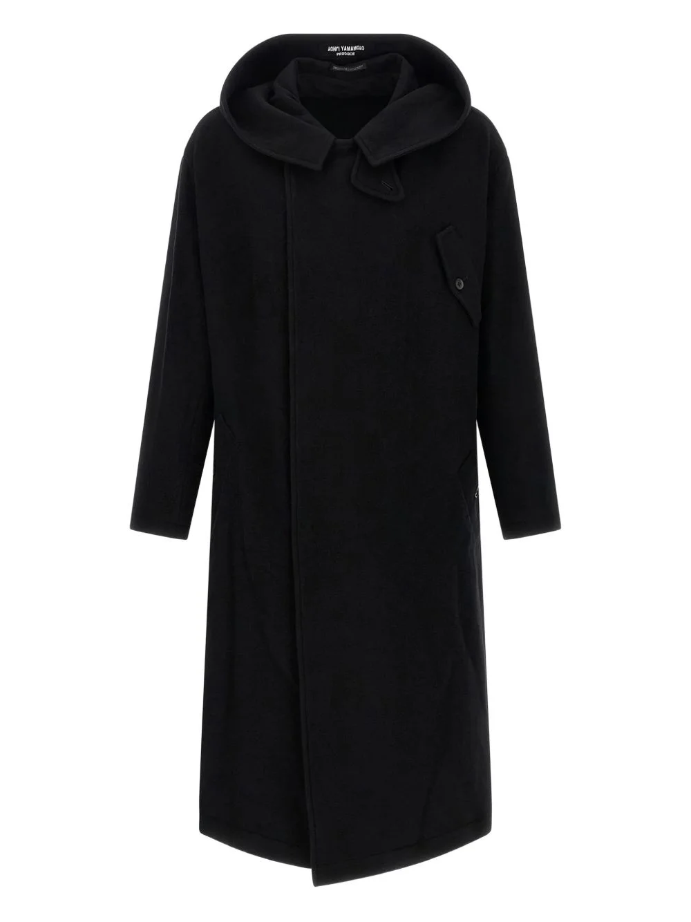 hooded snap coat - 1