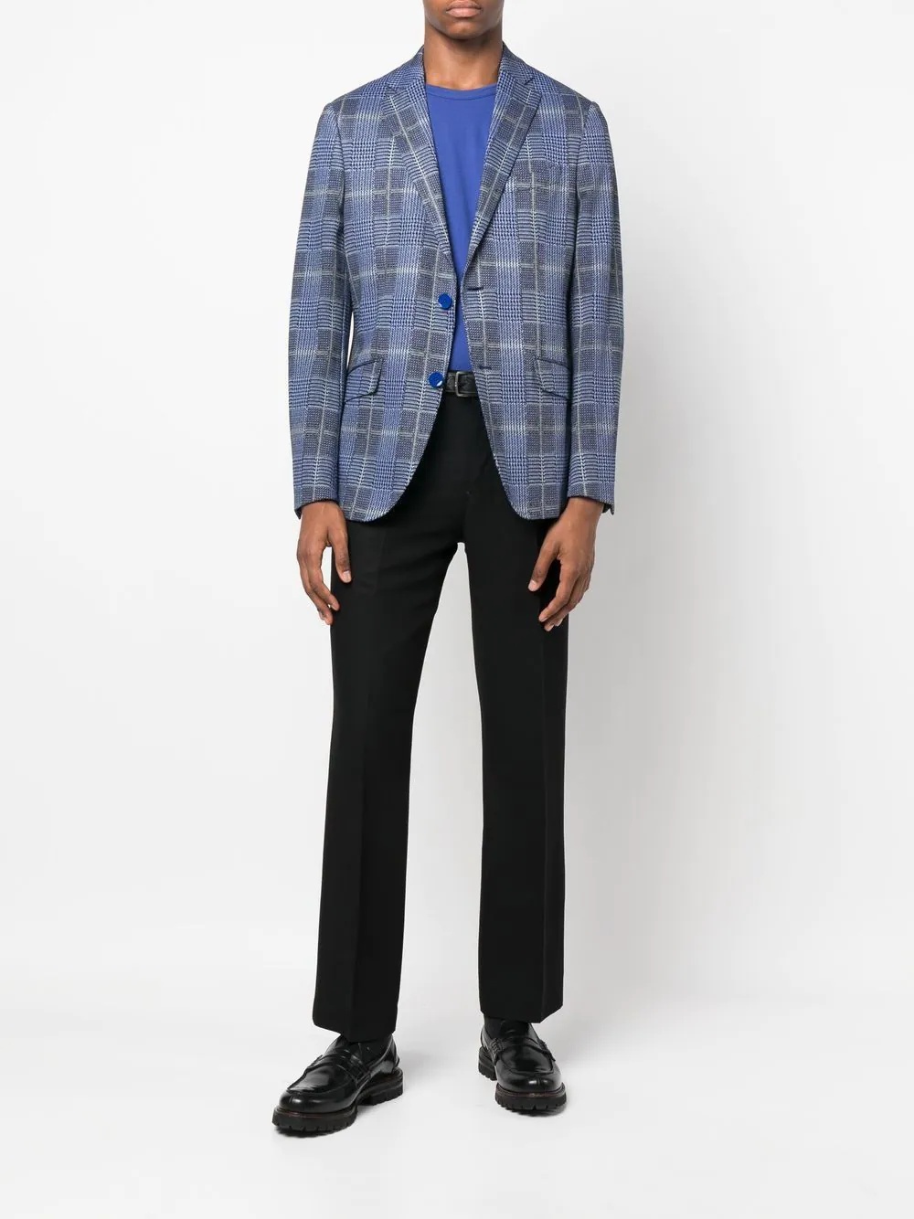 checked tailored blazer - 2