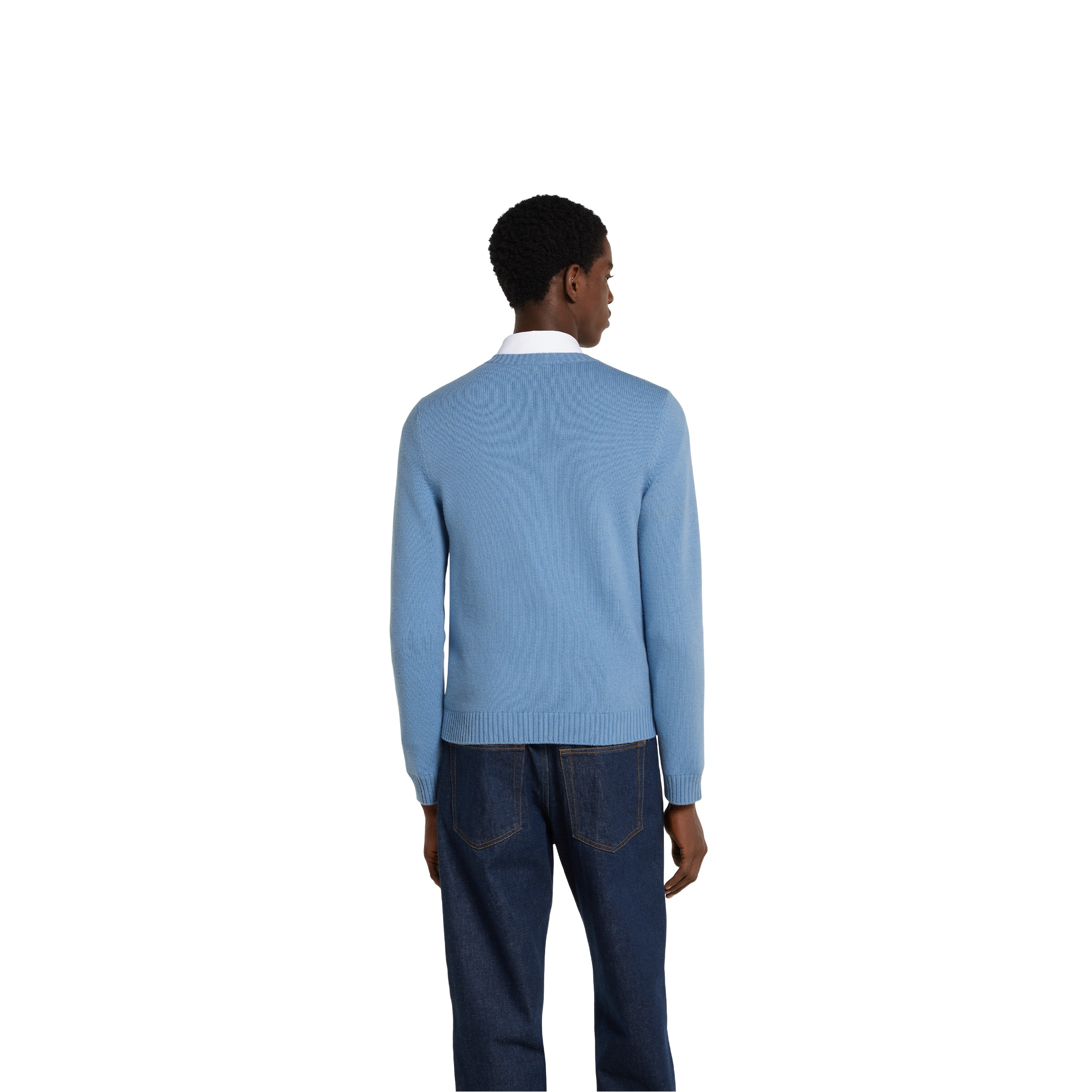 Felted wool knit sweater with intarsia - 4