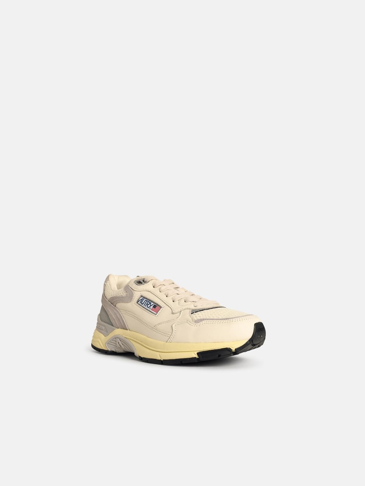 'HYPERWAY LOW' WHITE AND GREY MESH AND SUEDE SNEAKERS - 2