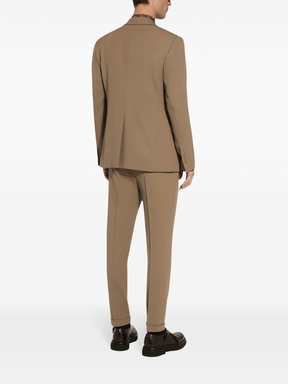 pressed-crease tapered trousers - 4