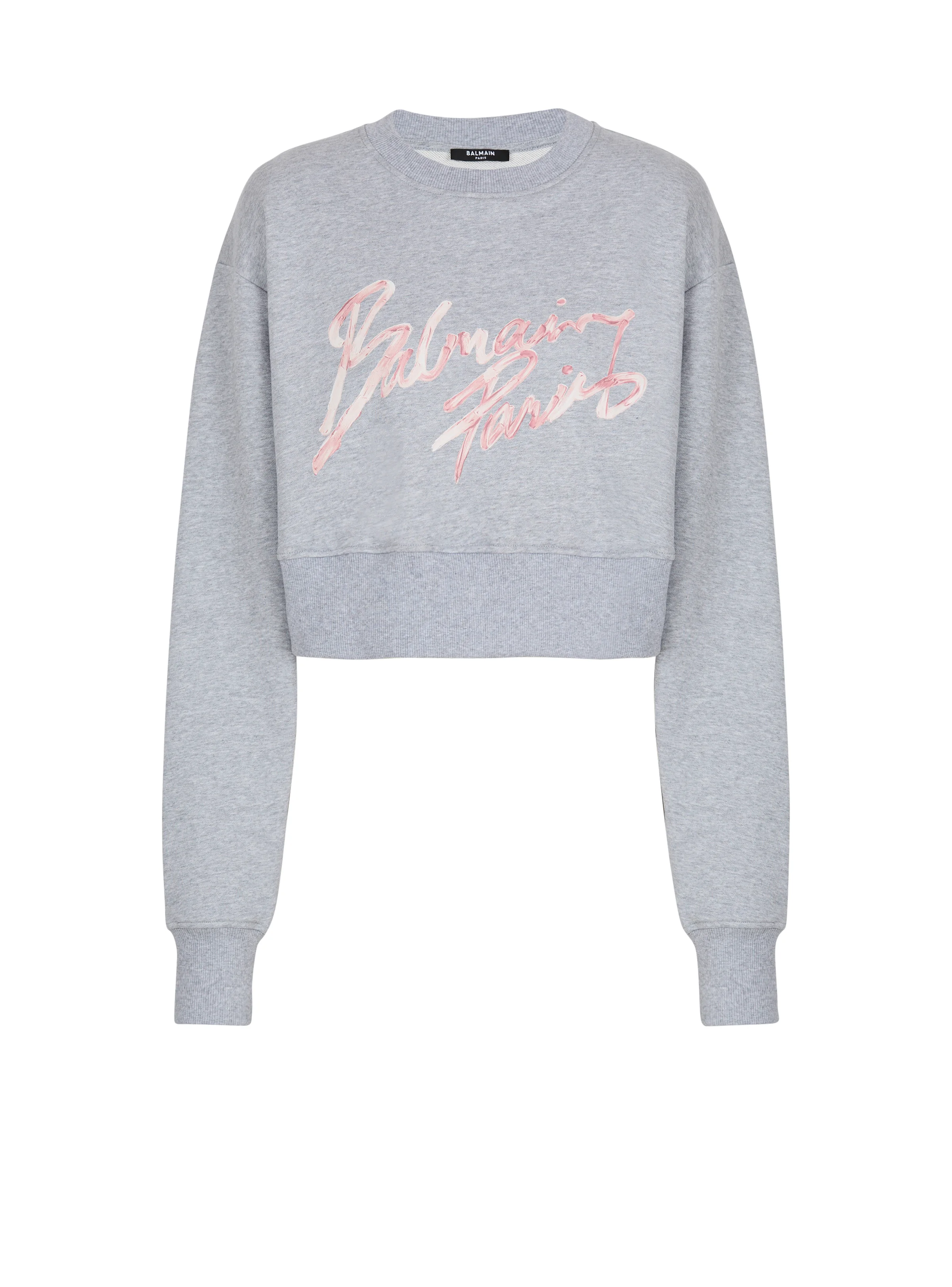 Cropped printed cotton sweatshirt - 1