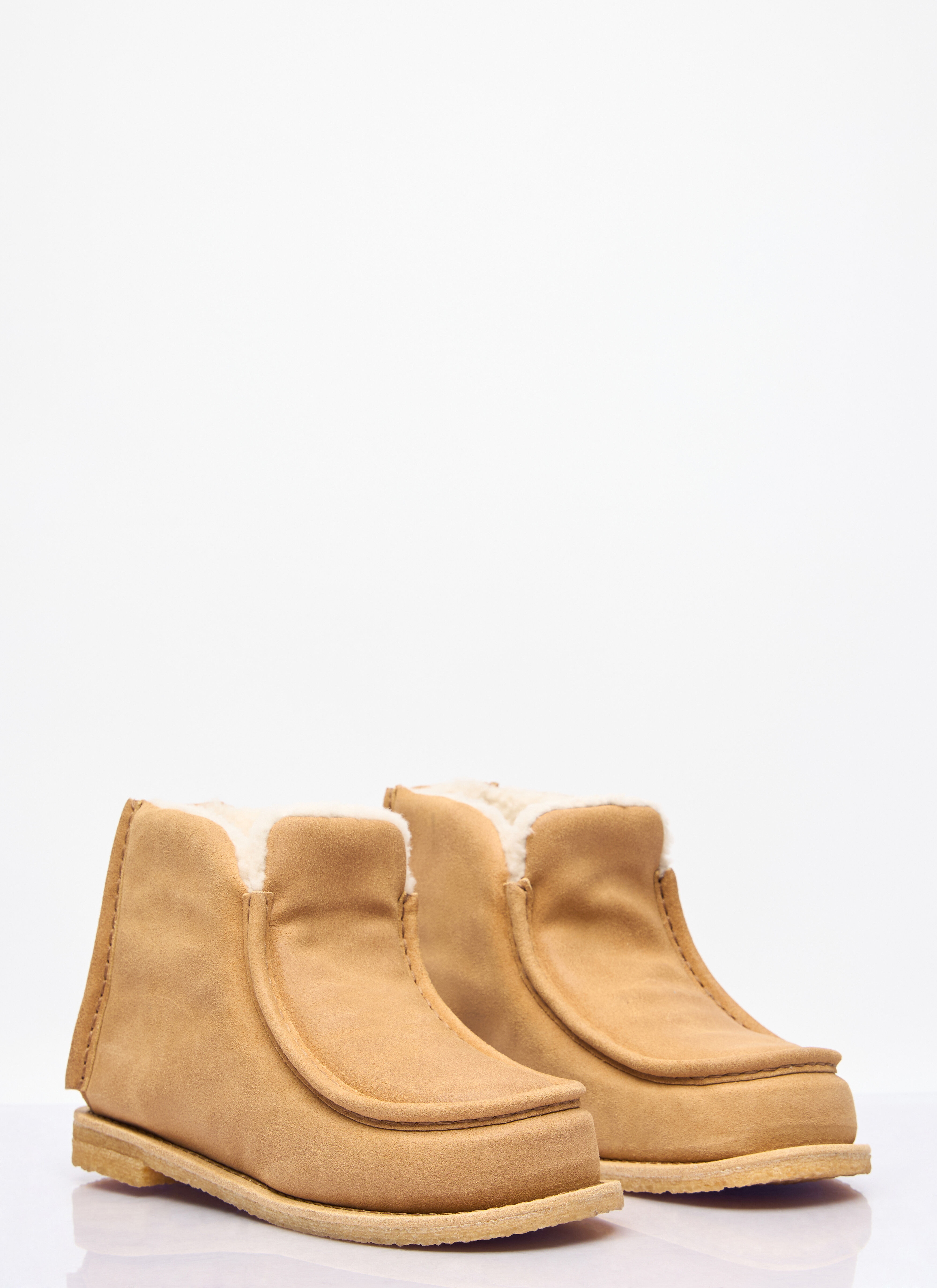Suede Padded Ankle Boots - 3