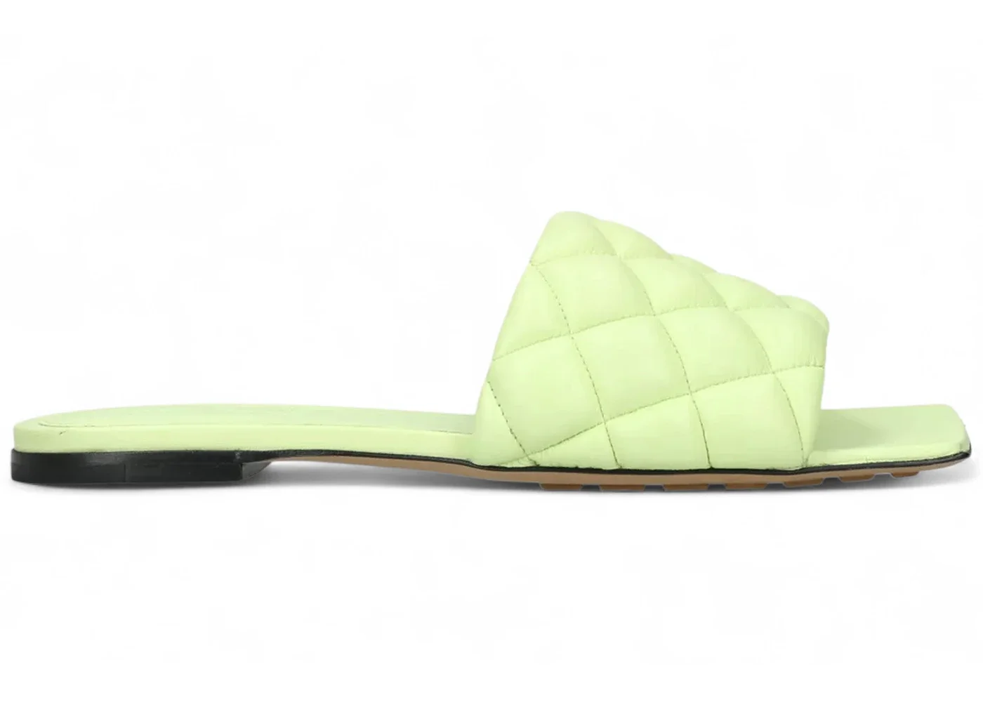 Bottega Veneta Square Toe Leather Mule Fennel (Women's) - 1