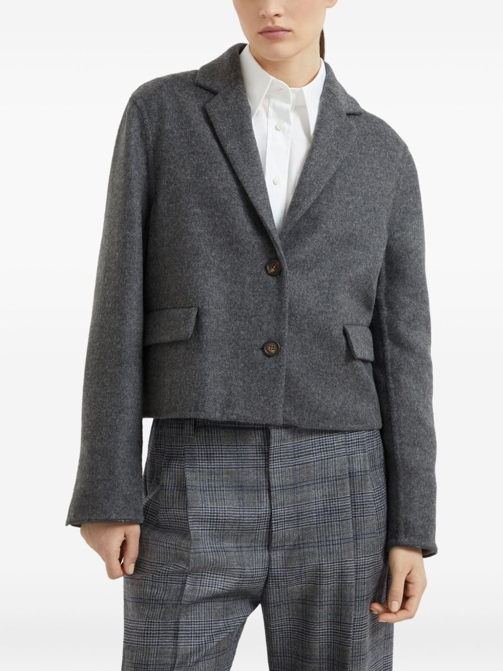 cropped blazer - 3