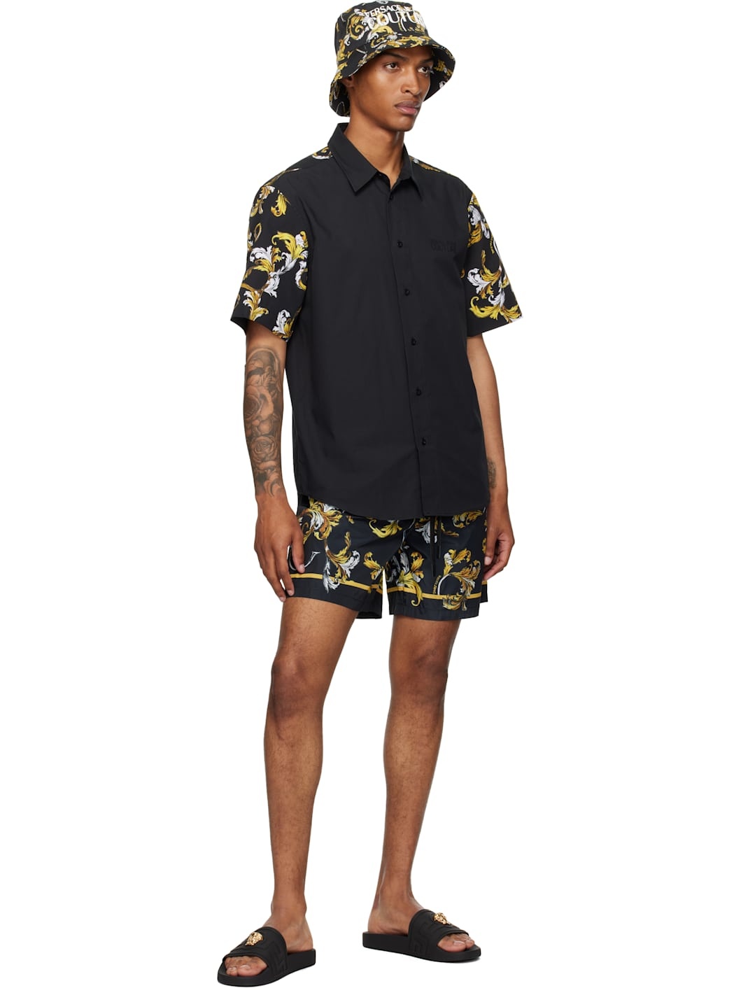 Black Outline Barocco Regular-Fit Shirt - 4