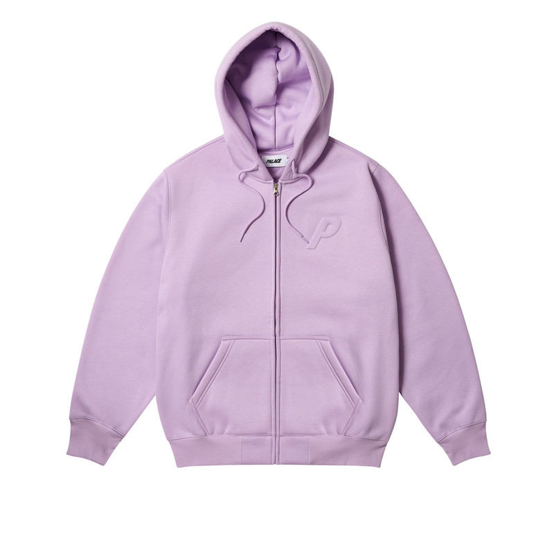 THERMAL EMBOSSED P3 ZIP HOOD PASTEL PURPLE - 1