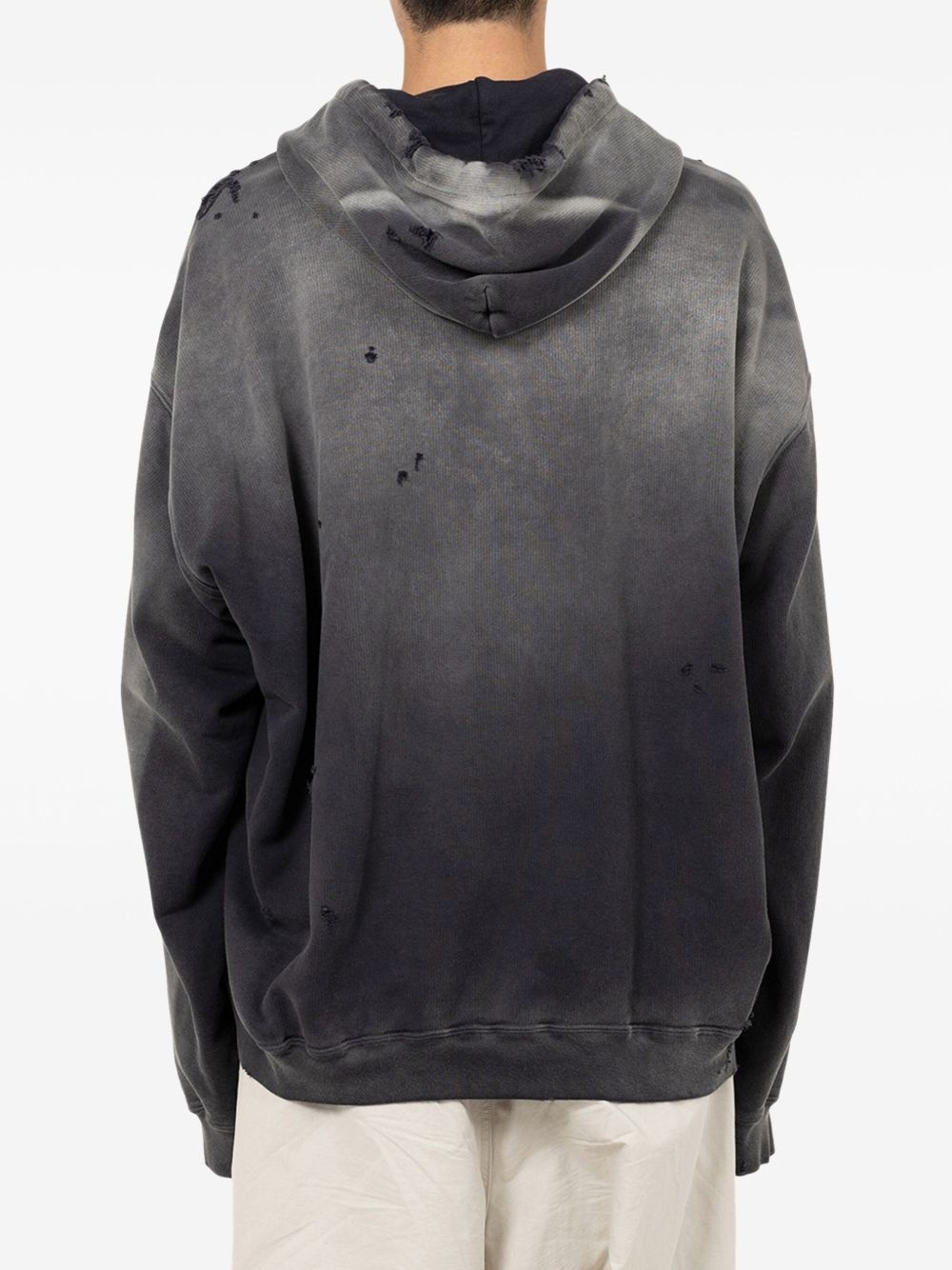 distressed-effect hoodie - 3