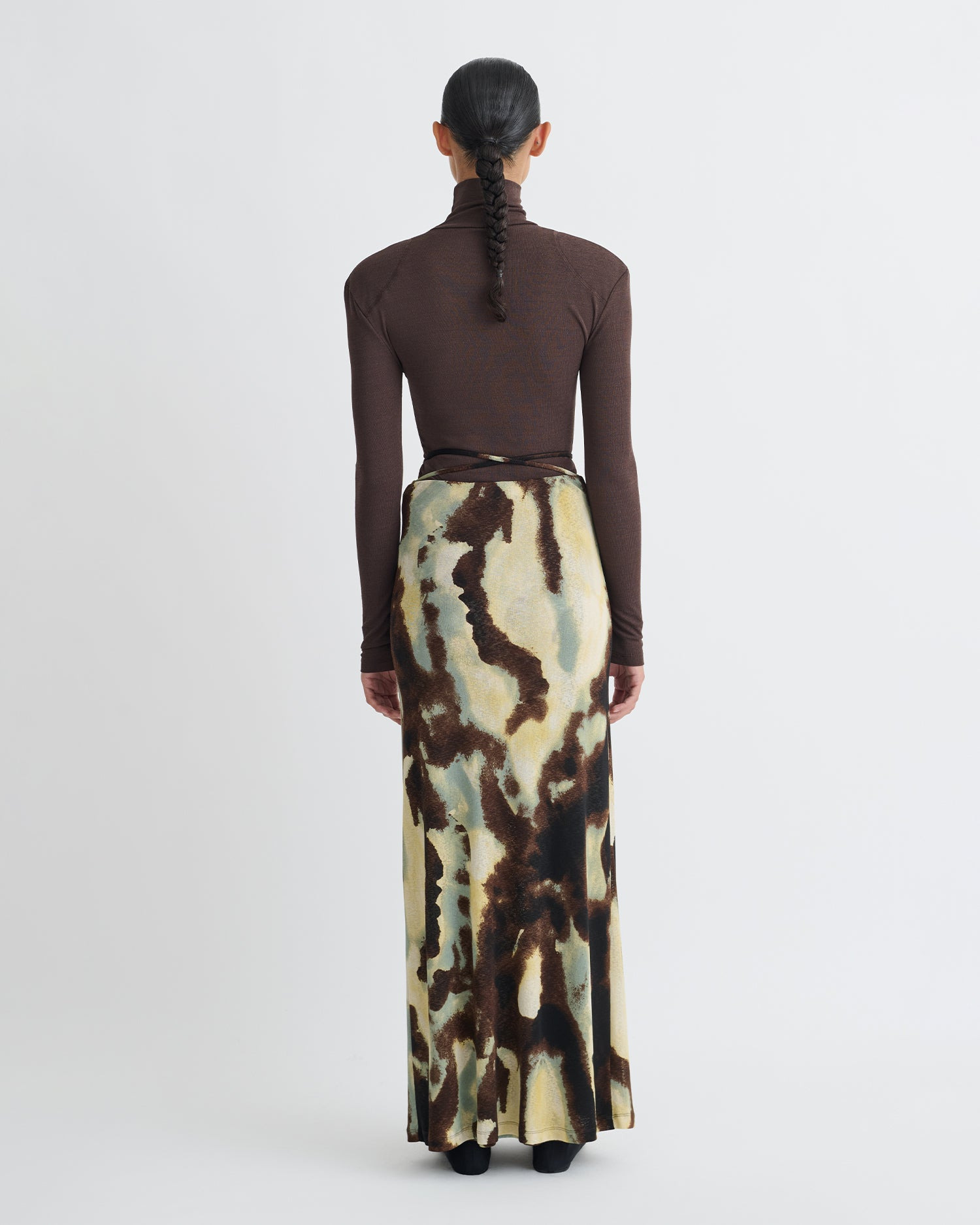 Mesh Jersey Long Skirt - 4