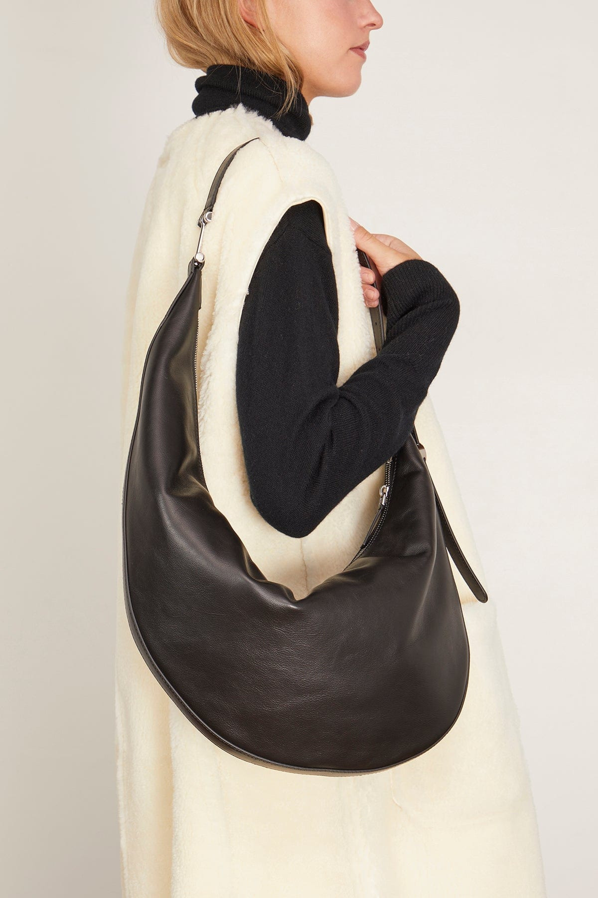 Dot Small Hobo Bag in Black - 2