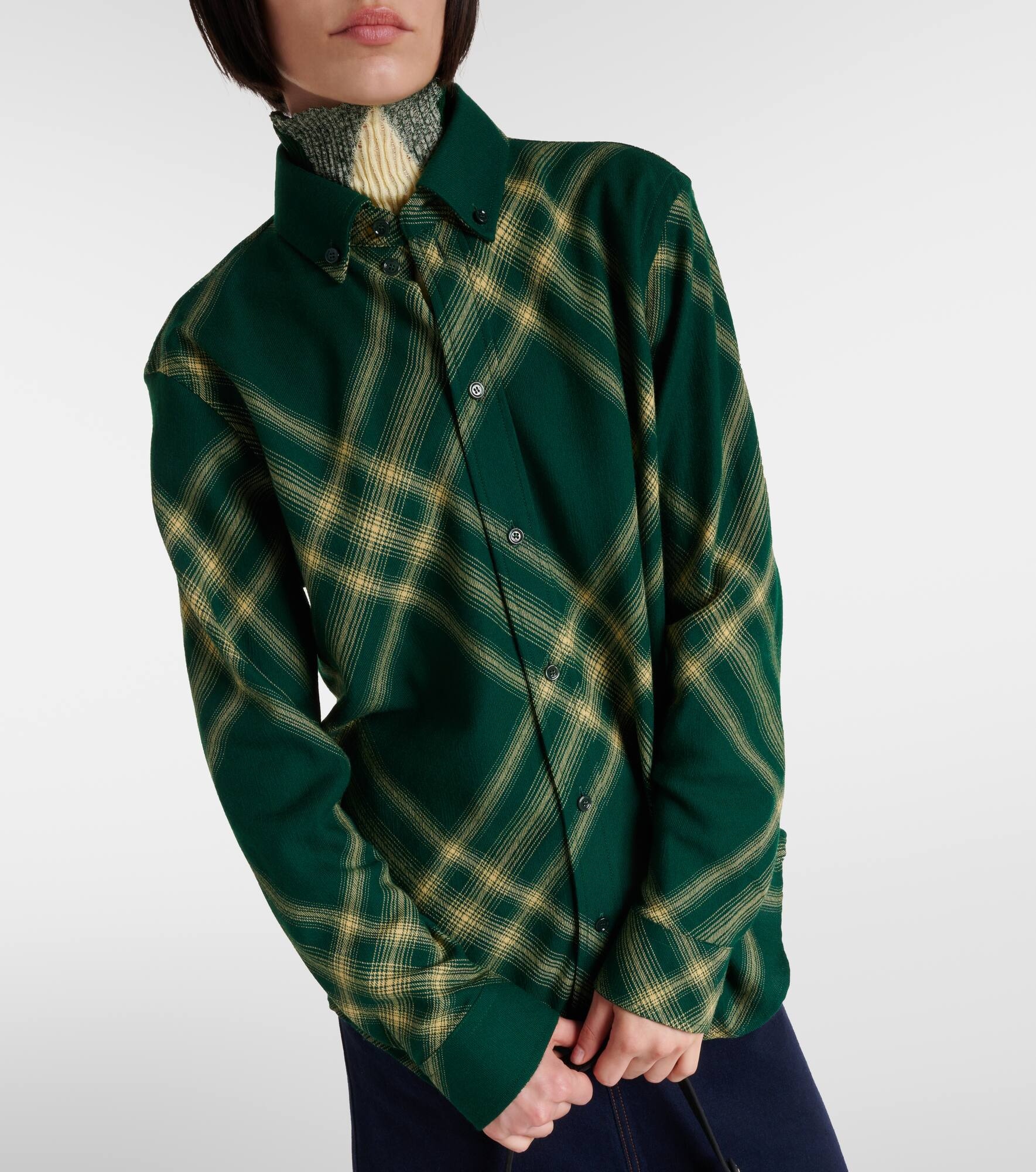 Checked wool shirt - 6