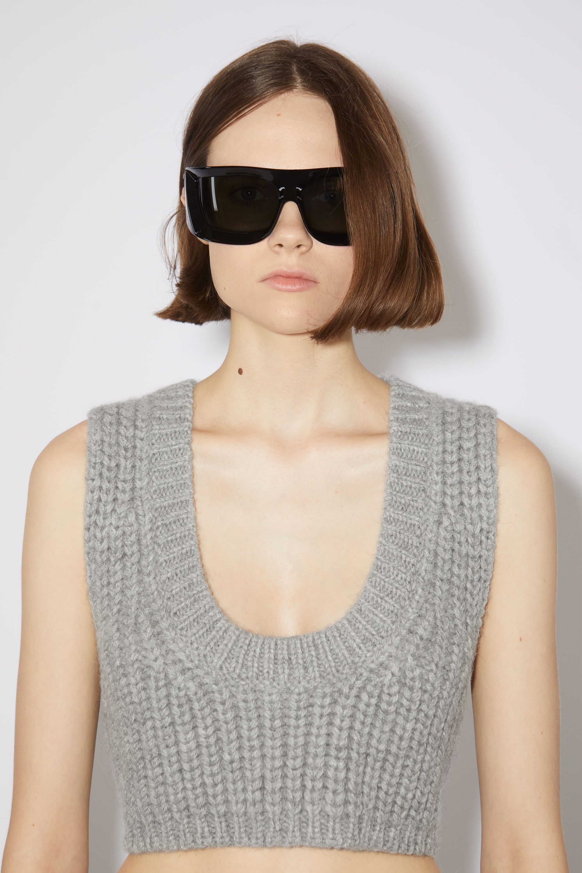 Knitted top - Grey Melange - 4