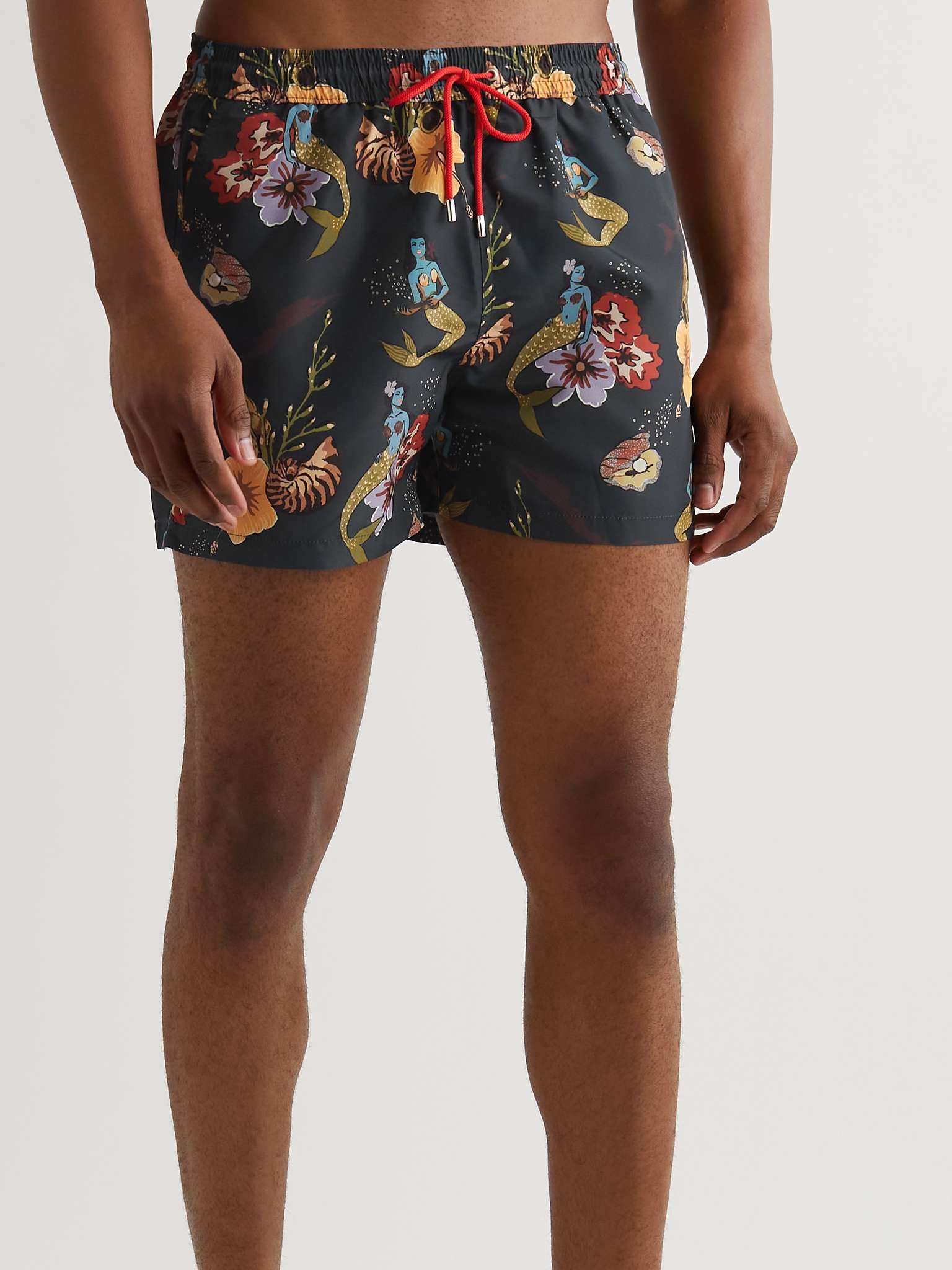 Slim-Fit Short-Length Printed Recycled Swim Shorts - 2