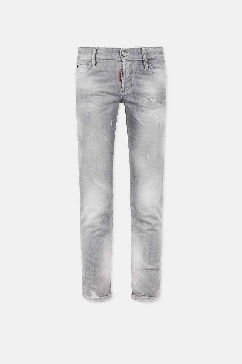 BRUSHED GREY WASH SKINNY JEANS - 1