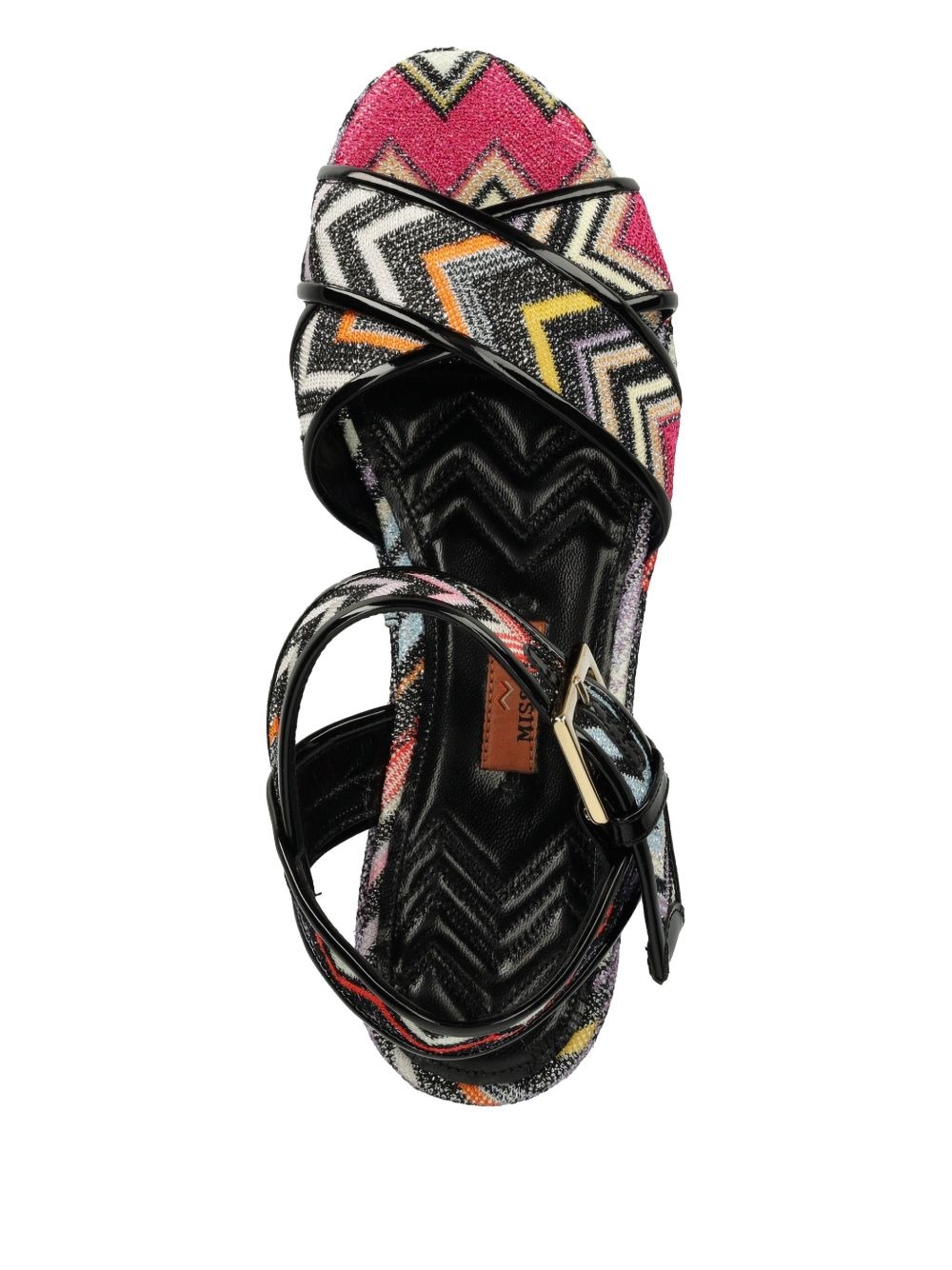 85mm zigzag-patterned platform sandals - 4