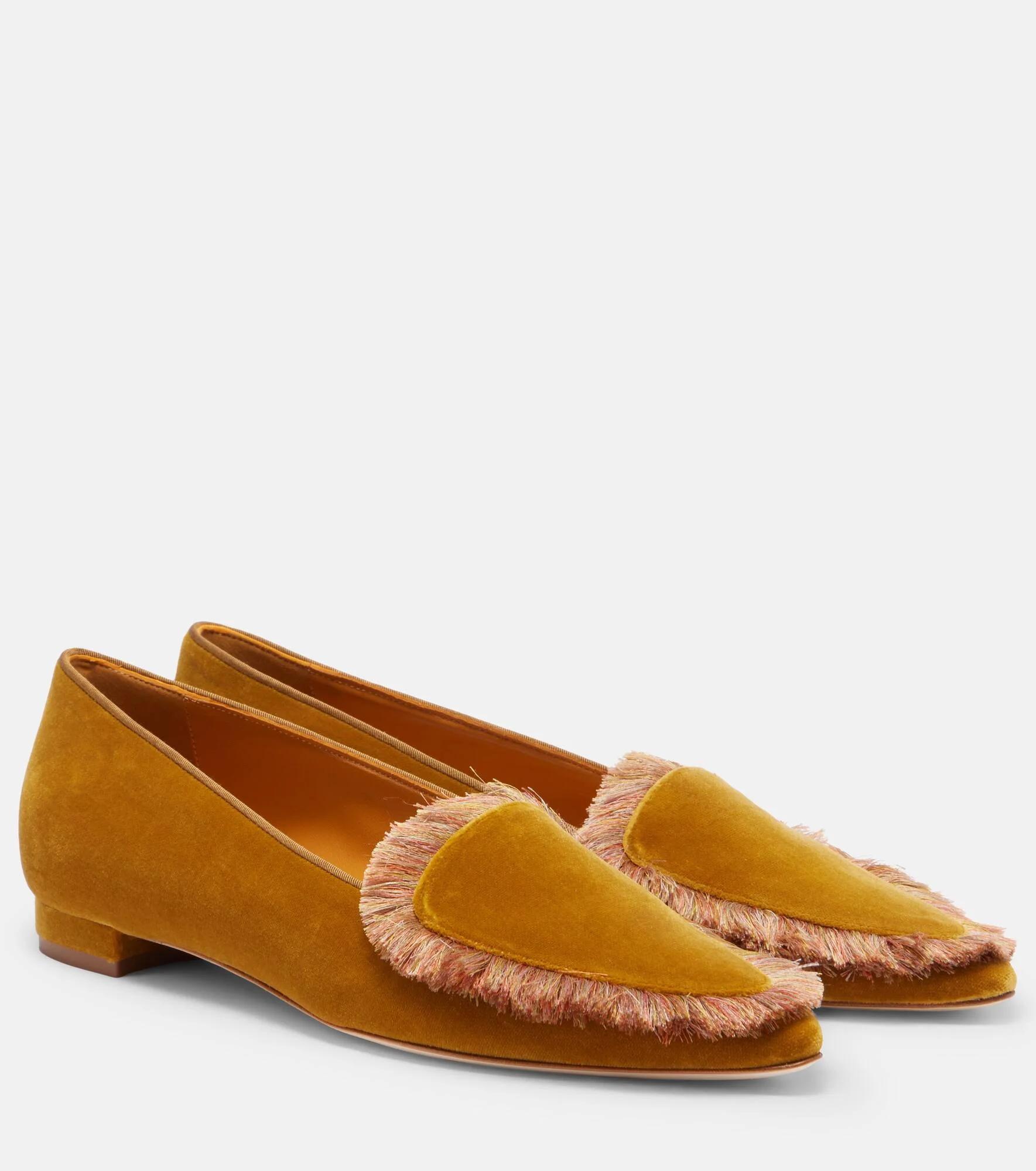 Agofran fringed velvet loafers - 1
