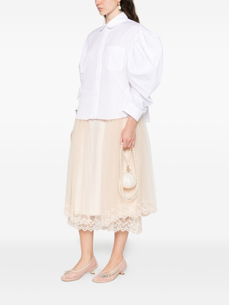 Simone Rocha lace-trim hip-detail midi skirt outlook