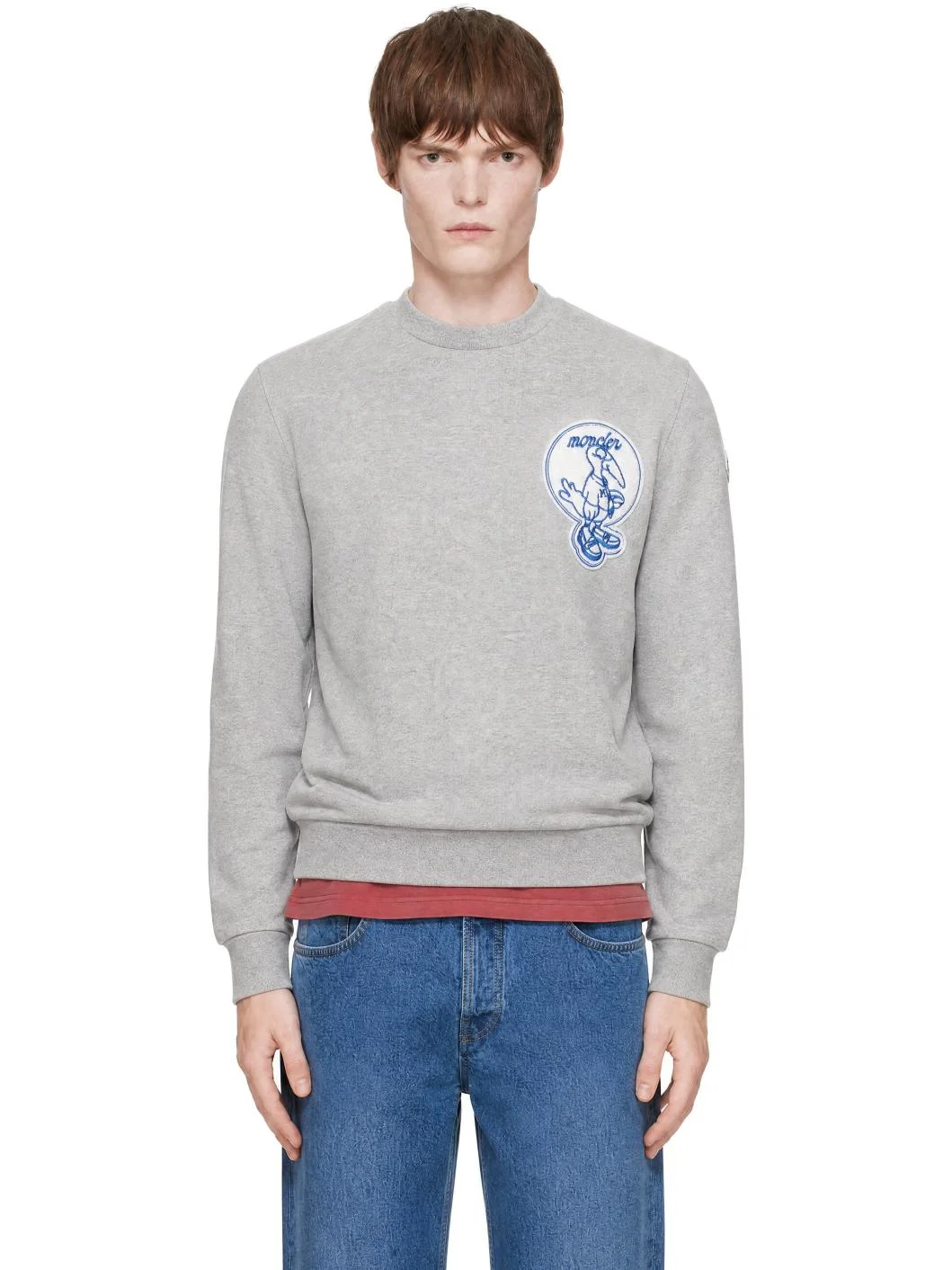 Gray 'Mon Duck' Patch Sweatshirt - 1
