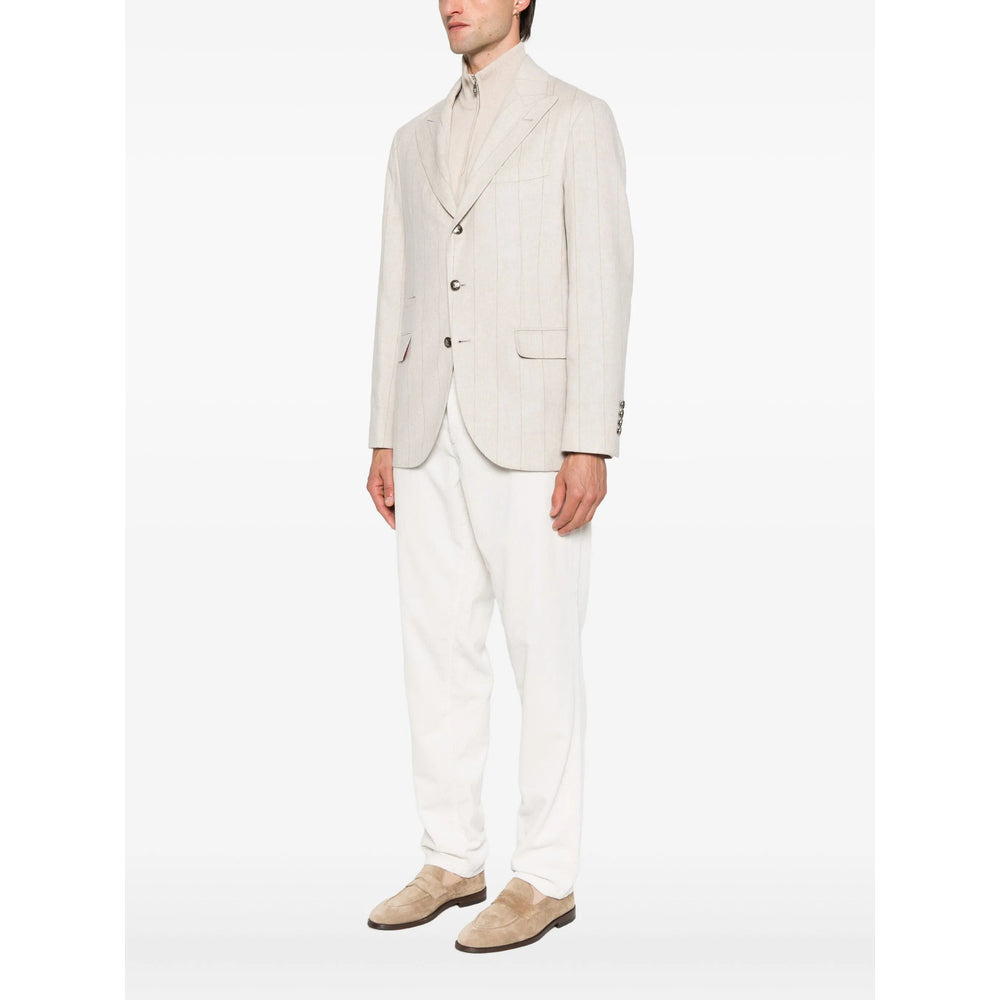 Brunello Cucinelli Neutrals Jackets - Blazers Men - 5