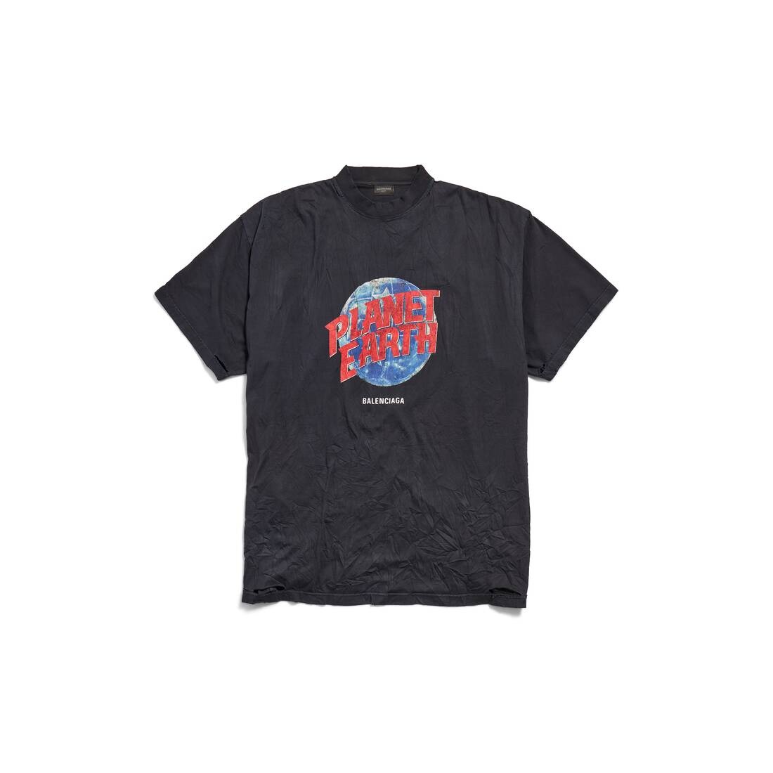 Men's Planet Earth T-shirt Oversized in Black - 1