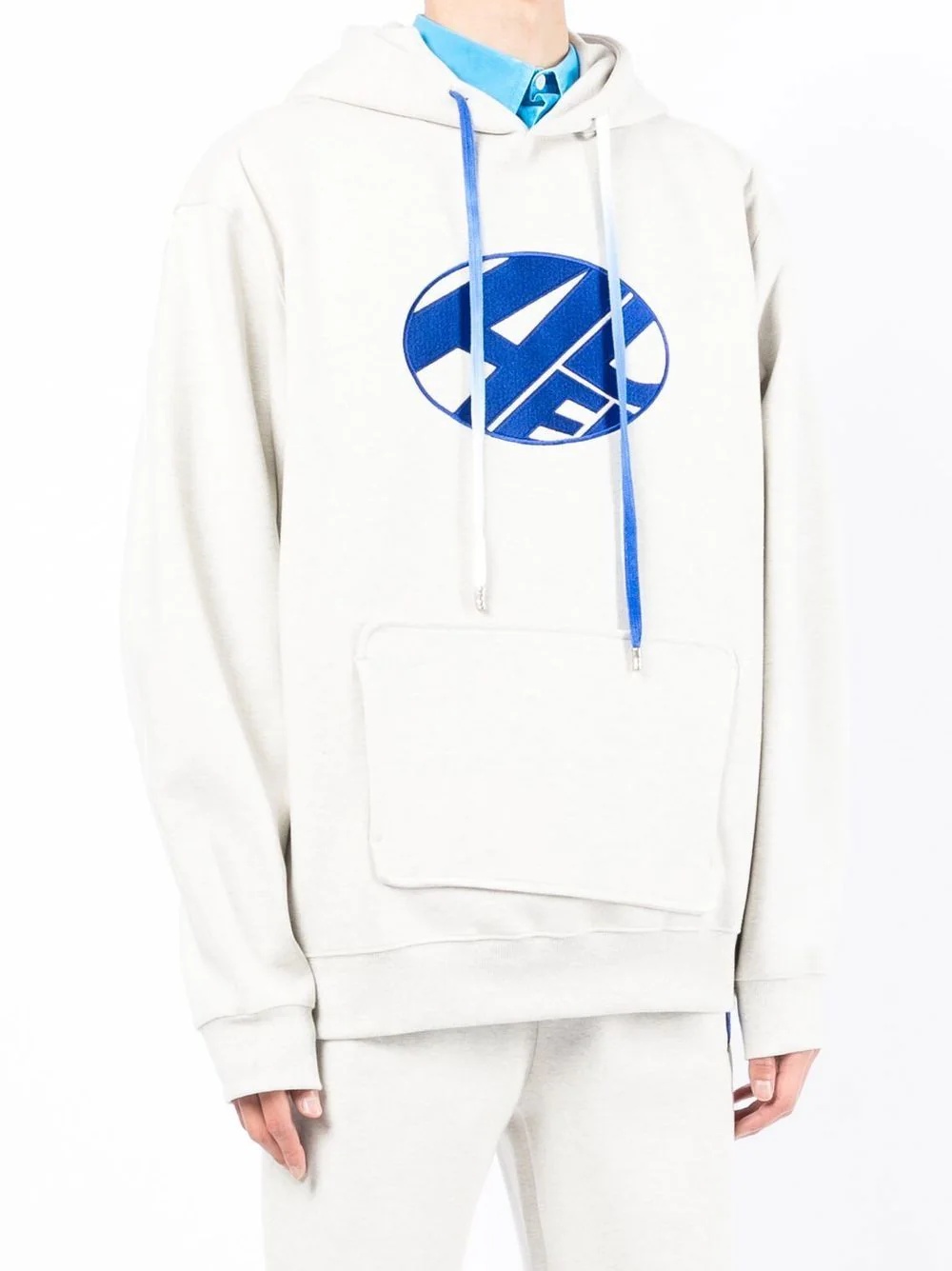 logo-print drawstring hoodie - 3