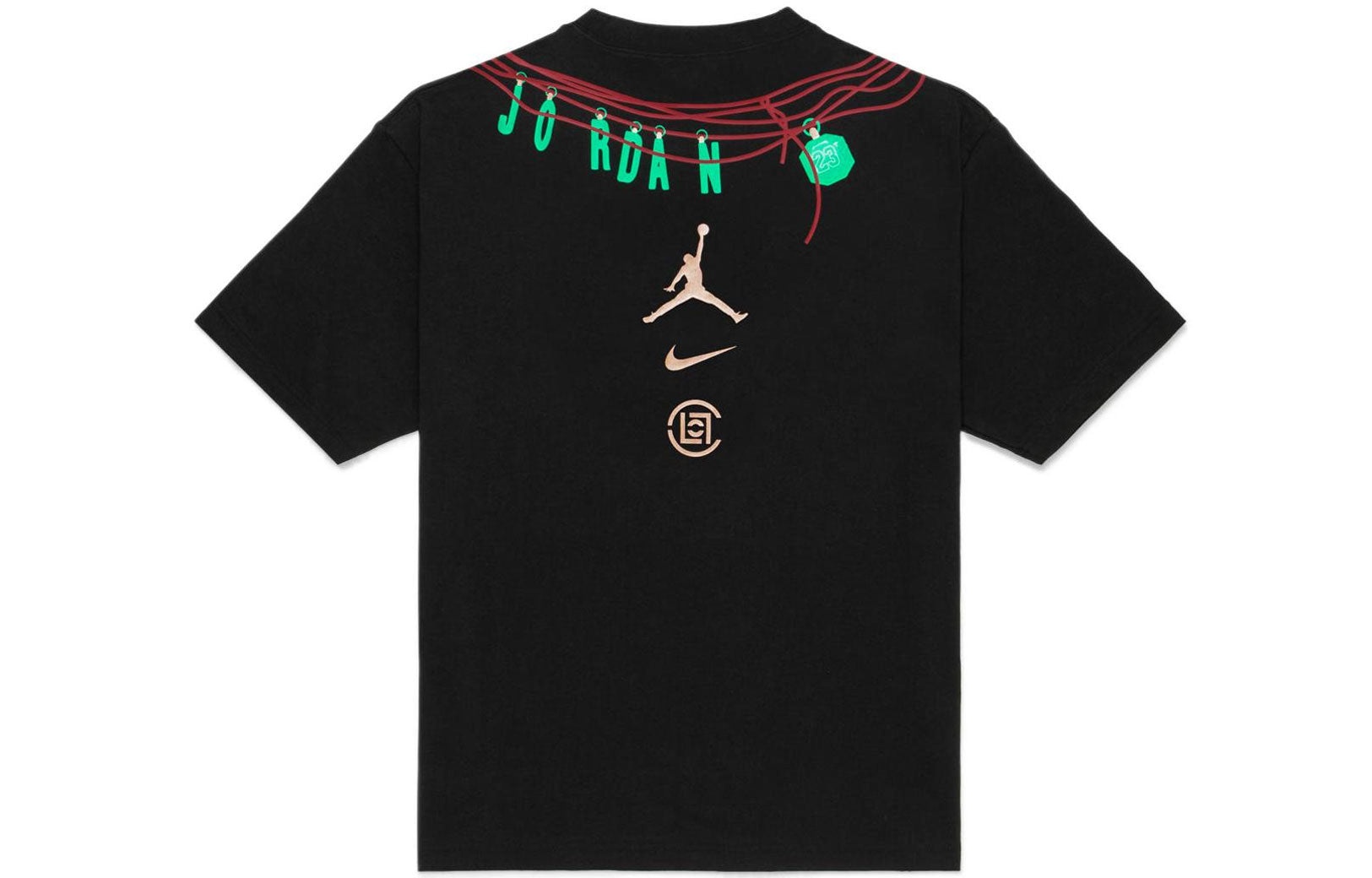 Air Jordan x CLOT Crossover China Printing Alphabet Logo Round Neck Pullover Short Sleeve Asia Editi - 2