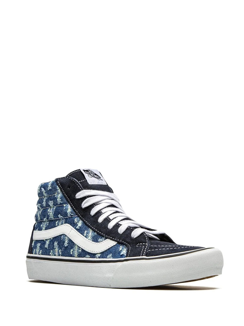 Vans x Supreme Sk8-Hi "Hole Punch Denim - Blue" sneakers outlook
